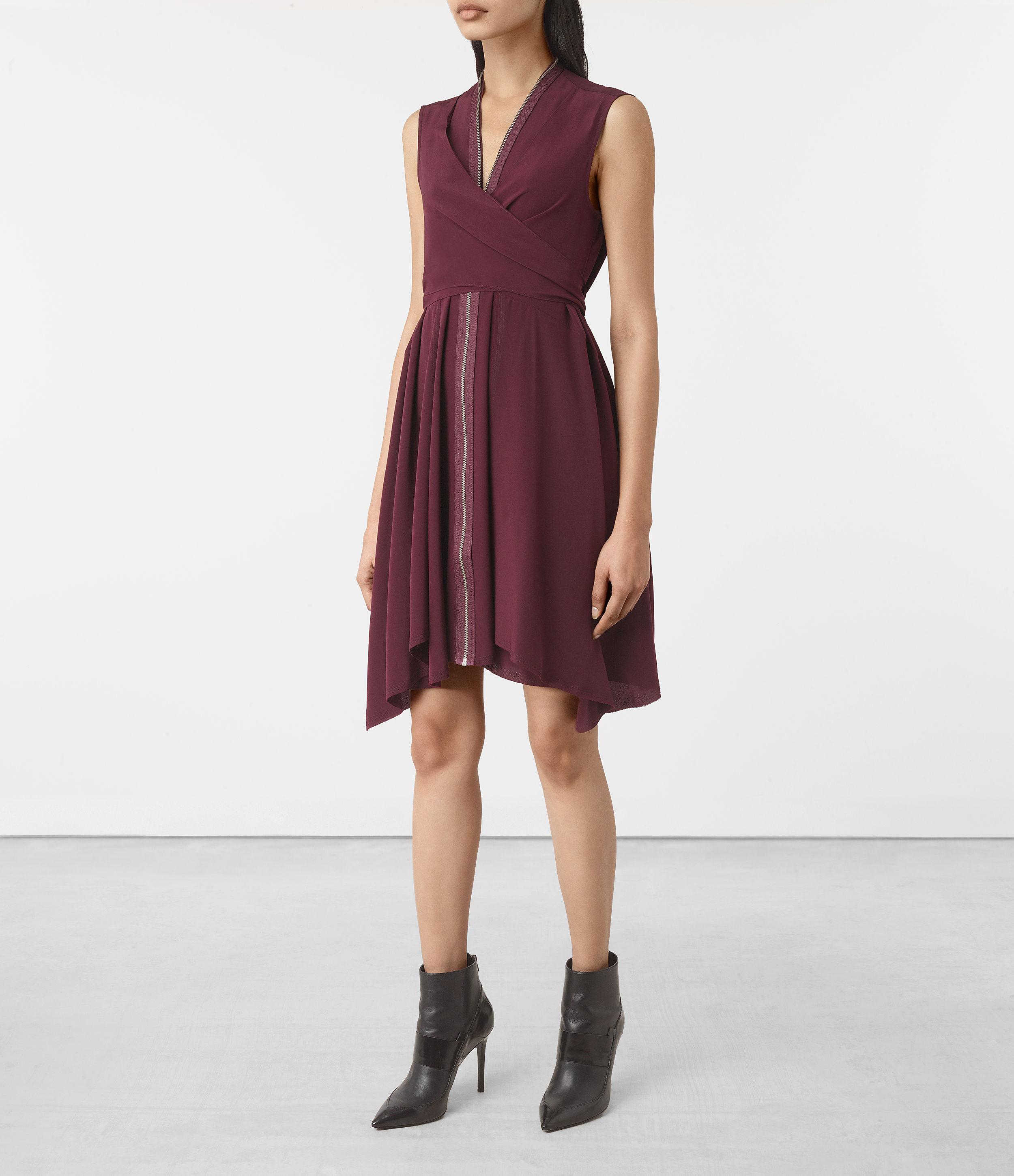 allsaints jayda silk dress