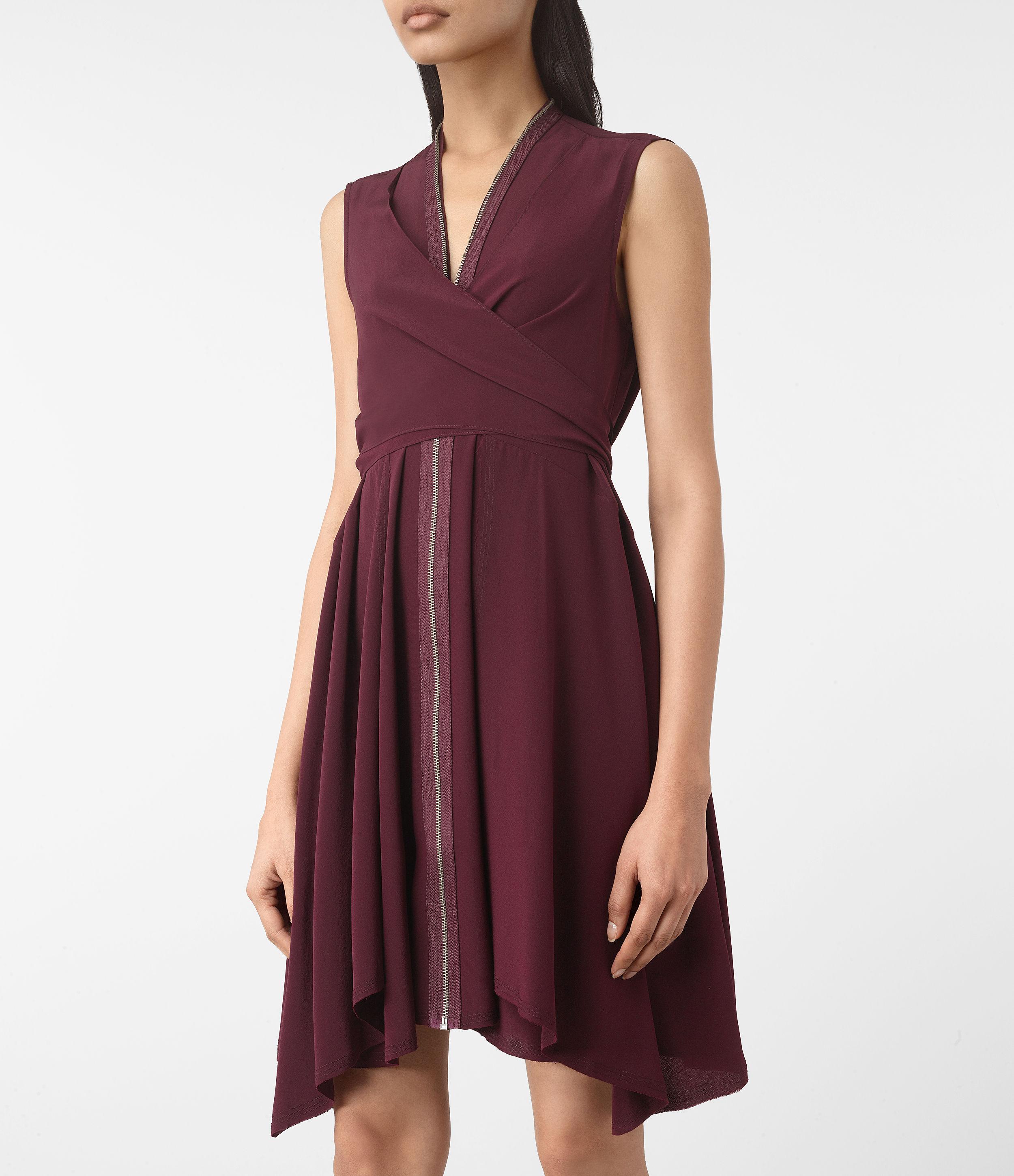 allsaints jayda silk dress