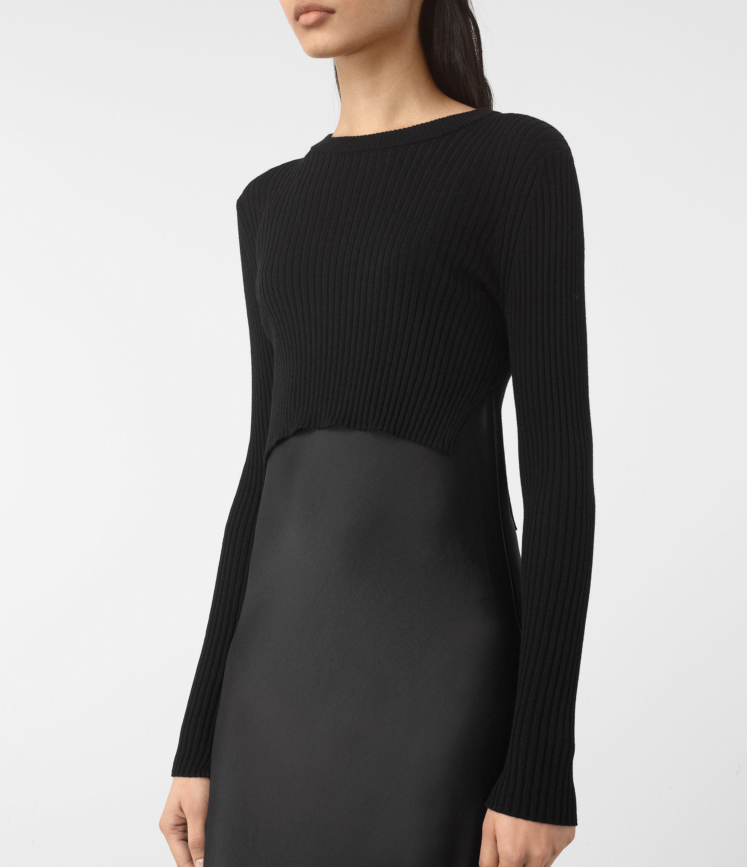 all saints kowlo roll neck dress