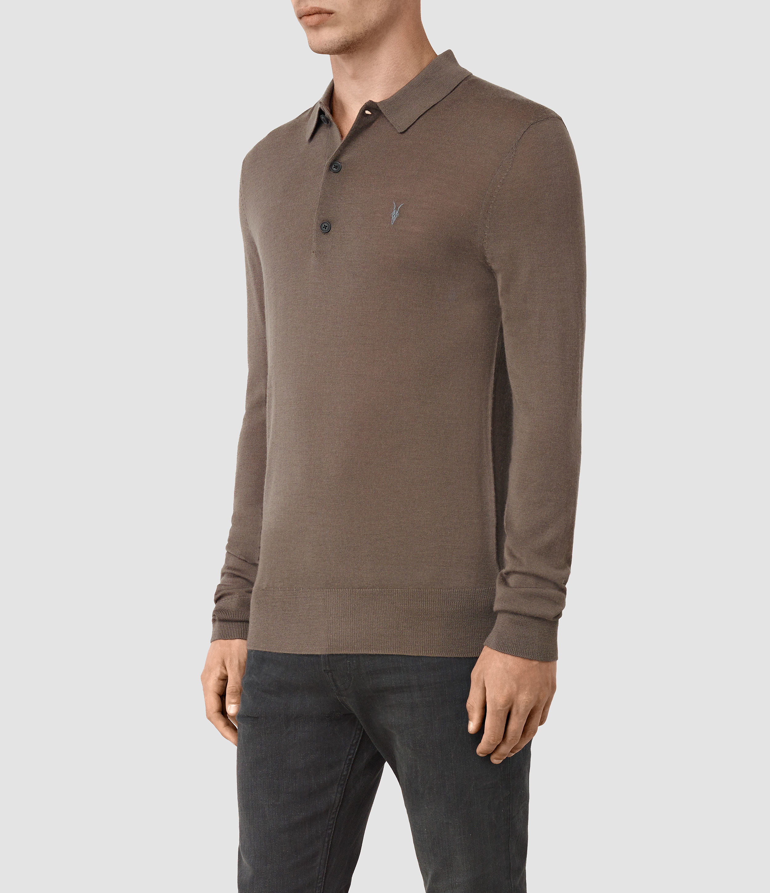 all saints long sleeve polo