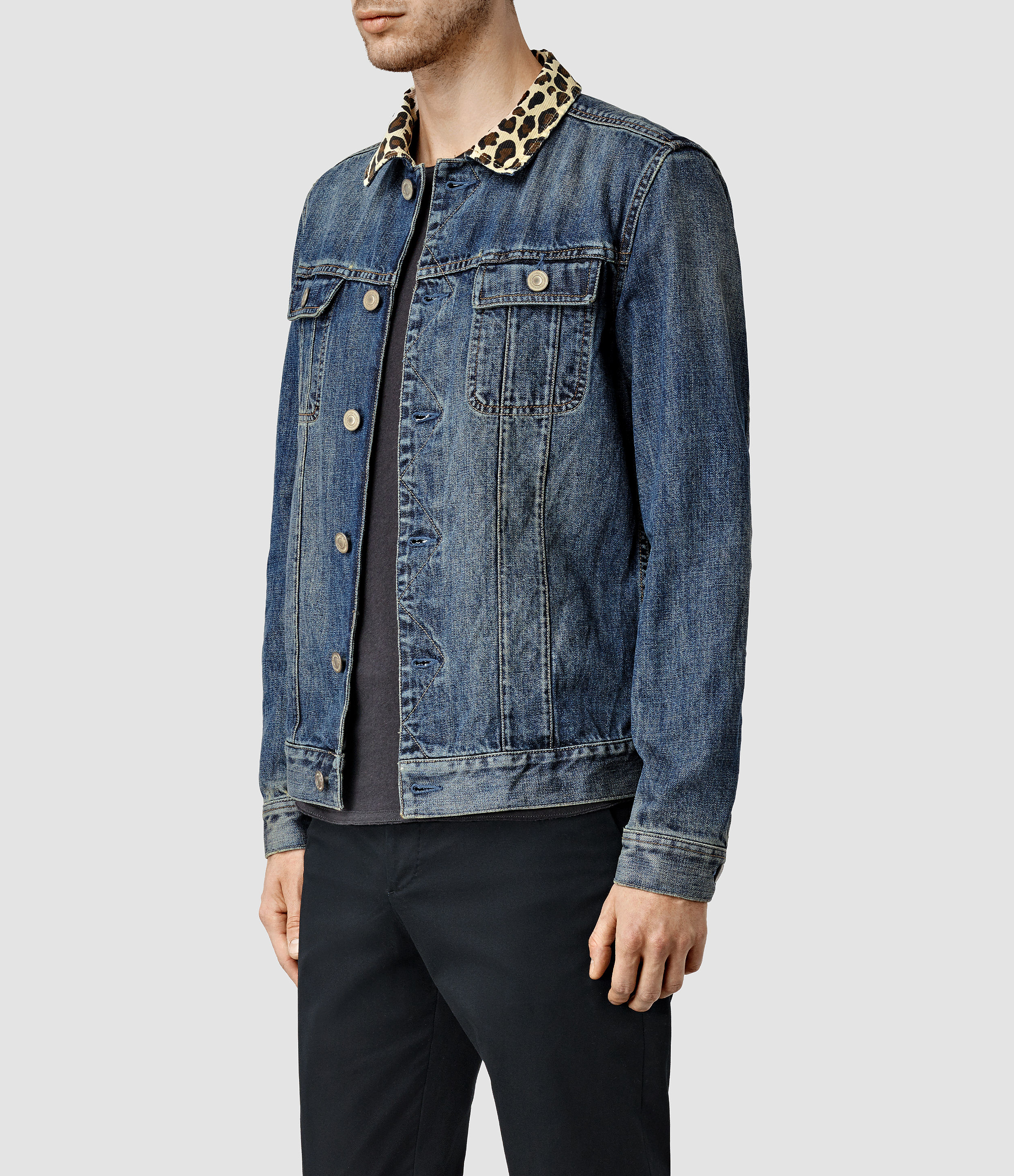 all saints denim jacket