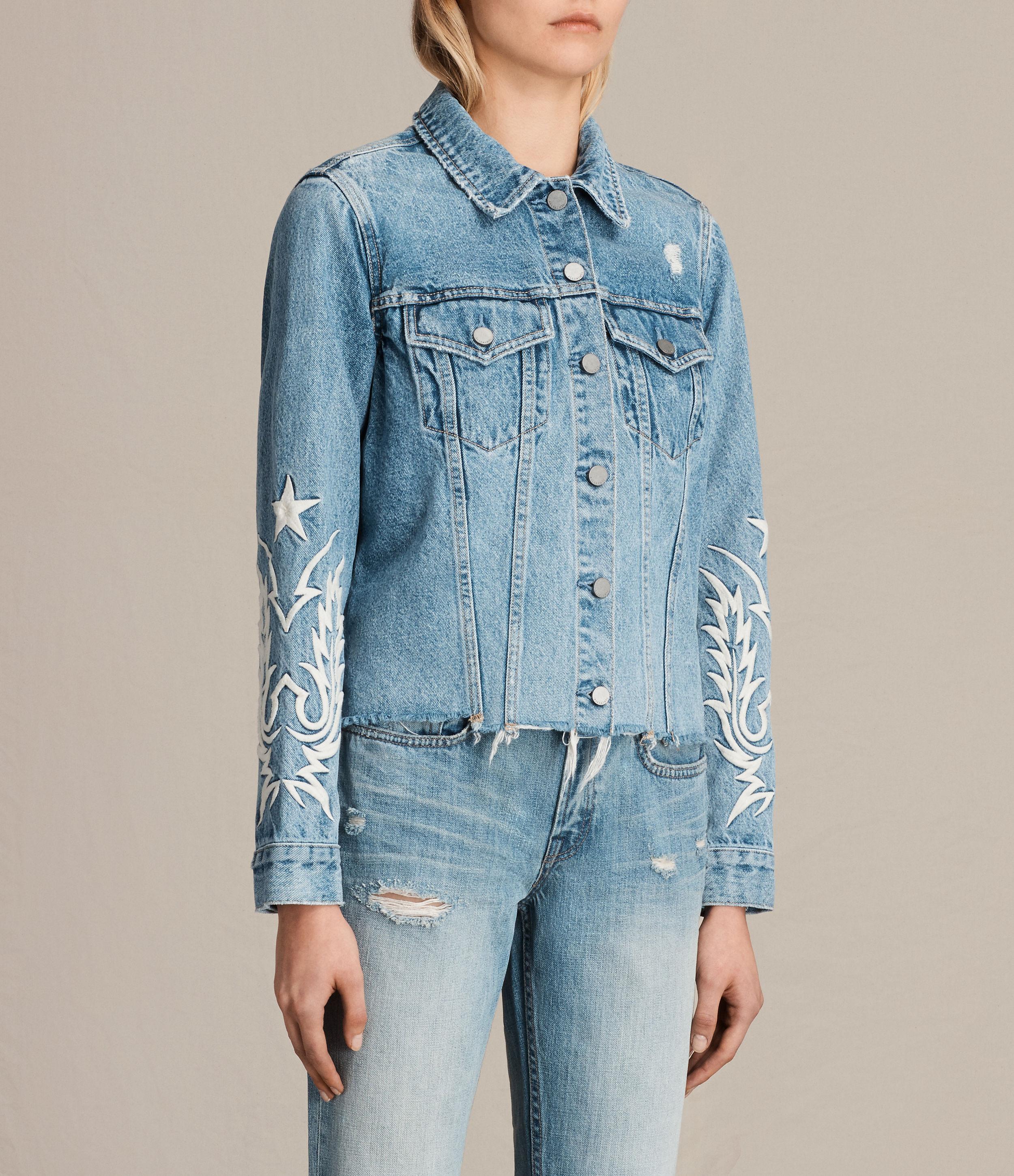 all saints denim jacket womens