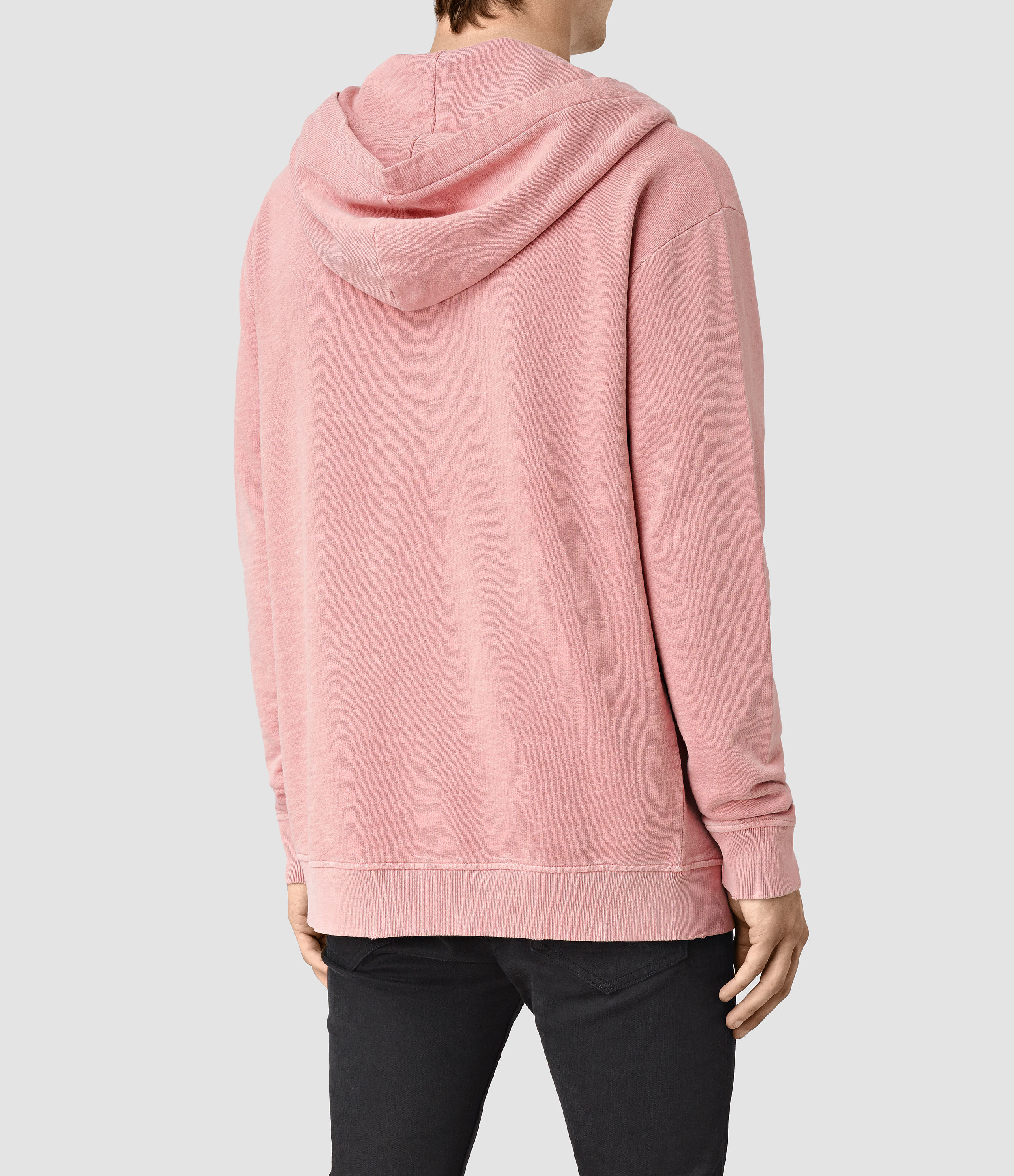 all saints pink hoodie