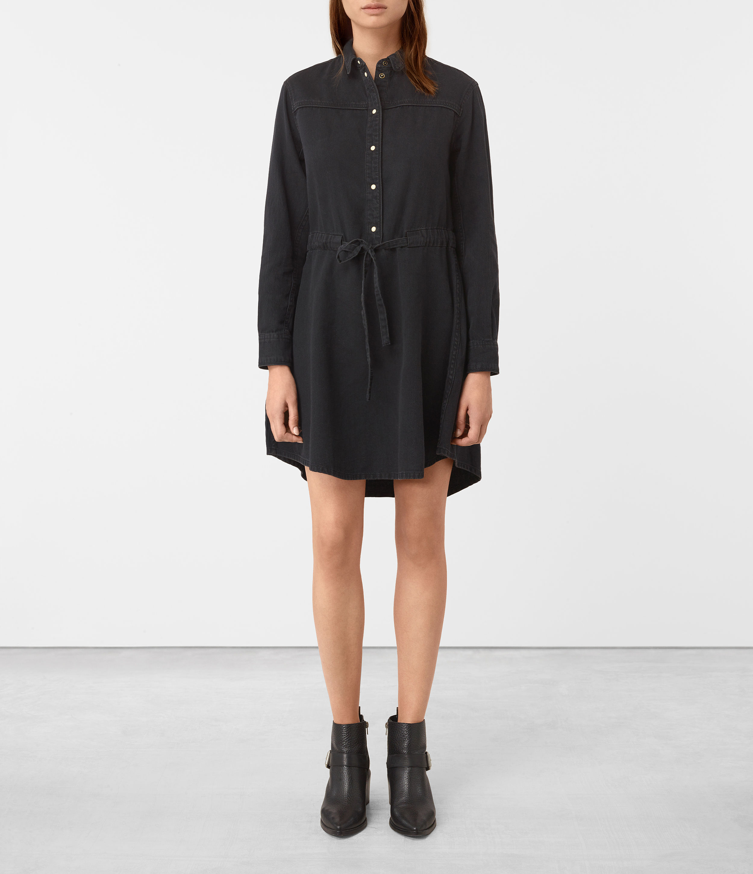 all saints denim dress