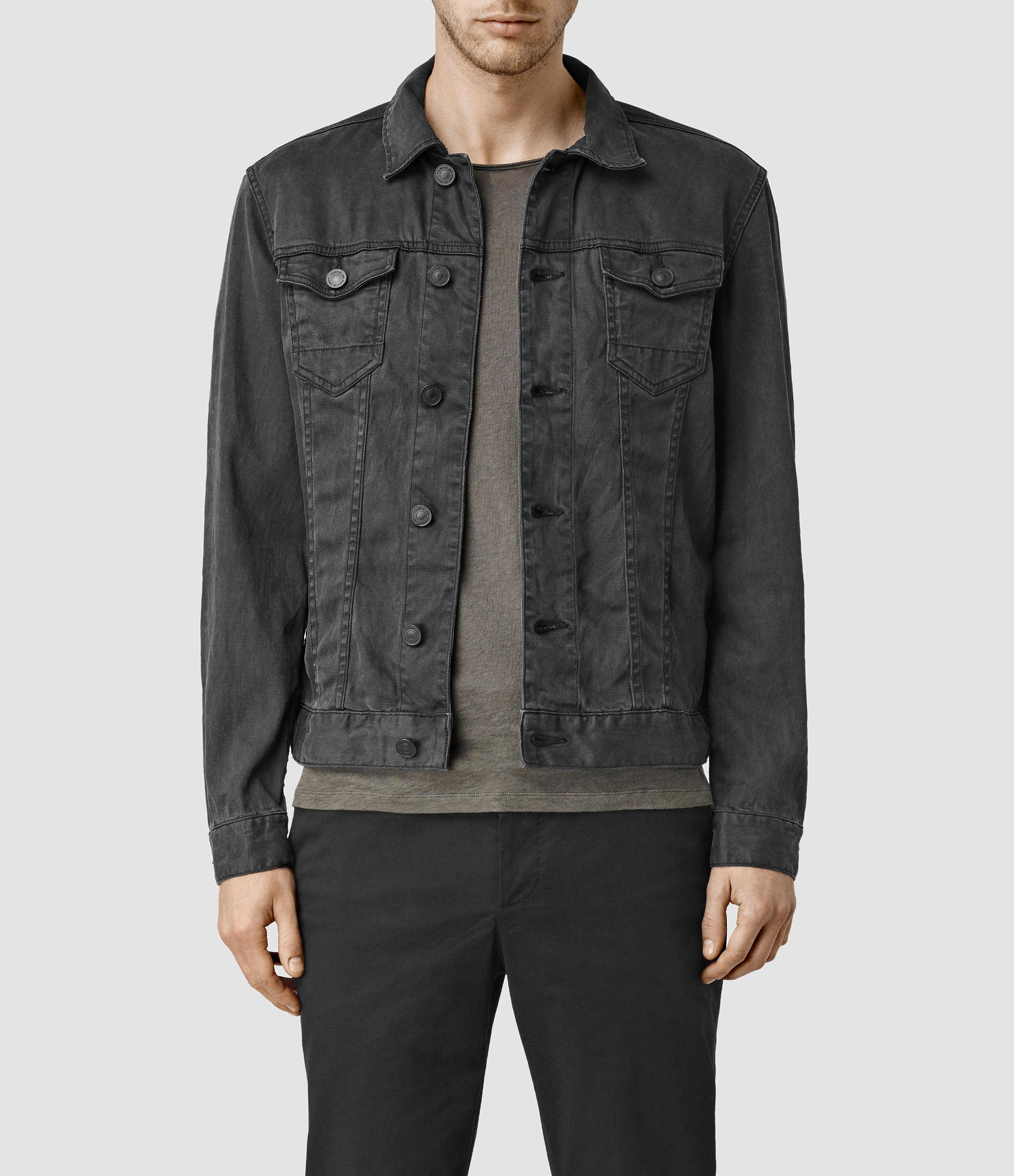 mens all saints denim jacket