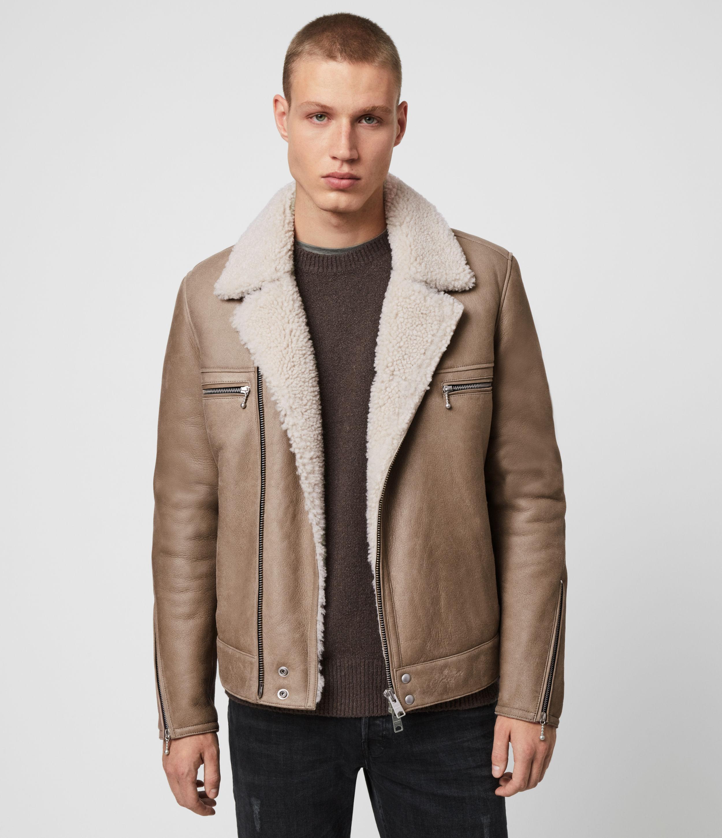 shearling biker jacket