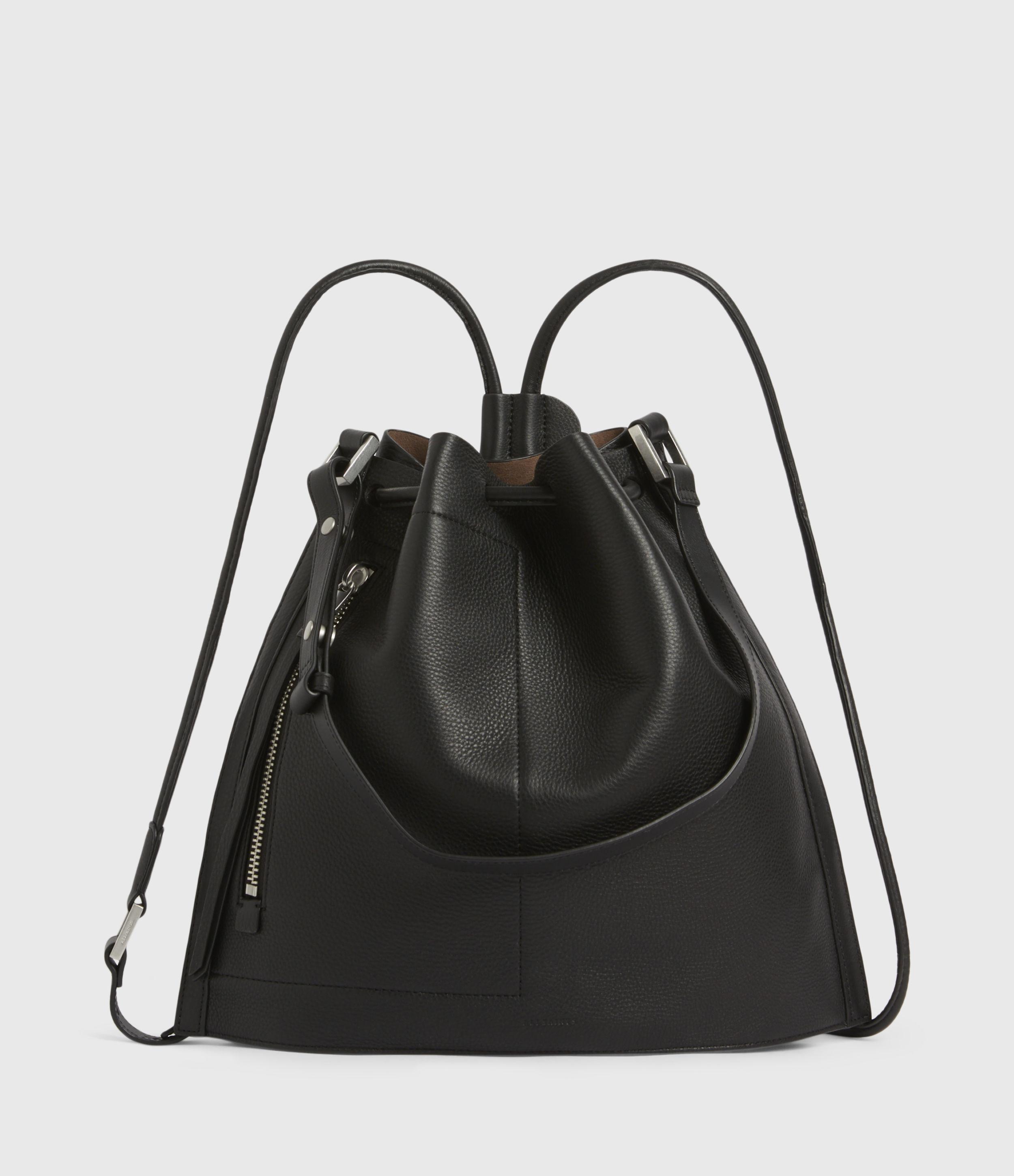 AllSaints Women's Lear Leather Backpack in Black | Lyst