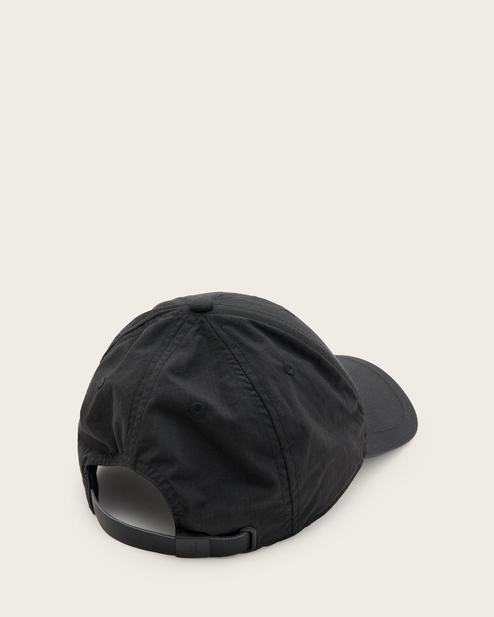 帽子 ALOUND NYLON LOGO CAP BLACK AllSaints Underground Nylon Logo Baseball Cap in Black for