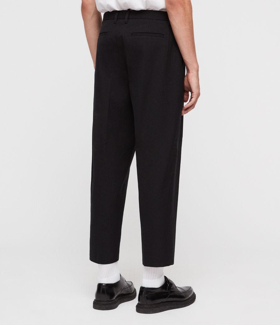 AllSaints Wool Miro Trousers in Black for Men - Lyst