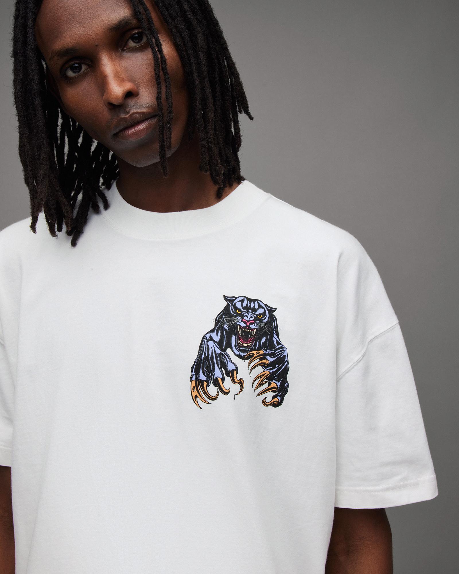AllSaints Beast Oversized Panther Crew T shirt for Men Lyst Australia