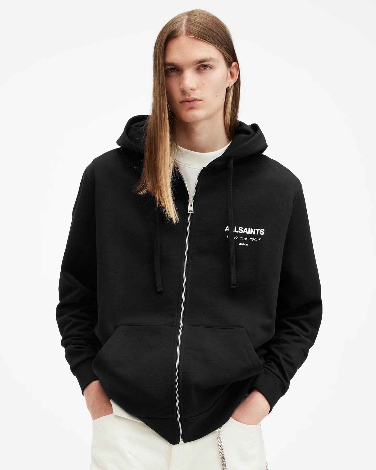 All black zip up jacket hotsell