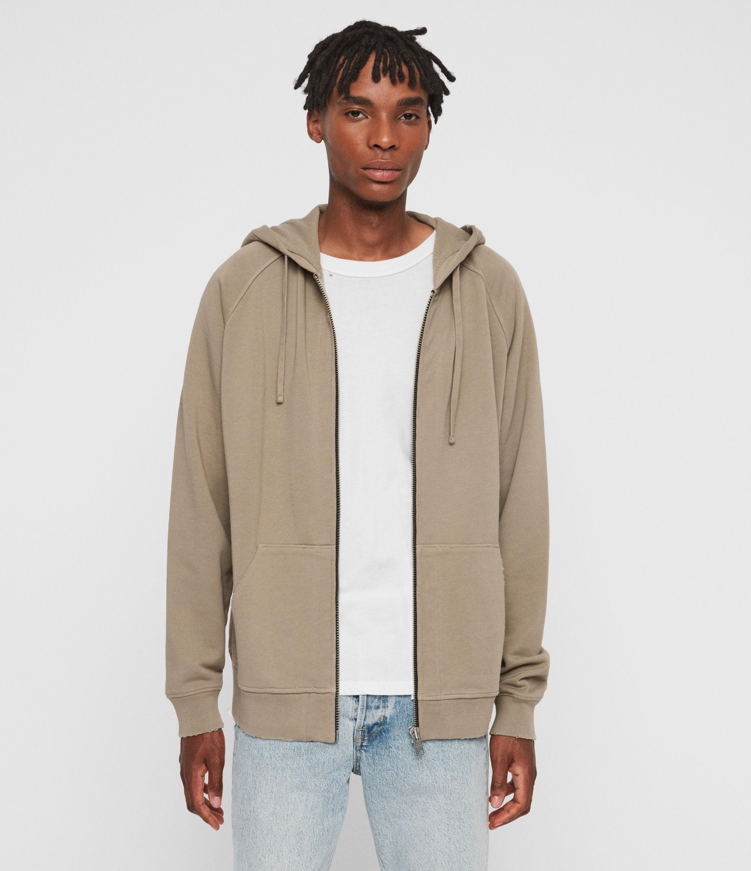 all saints zip hoodie