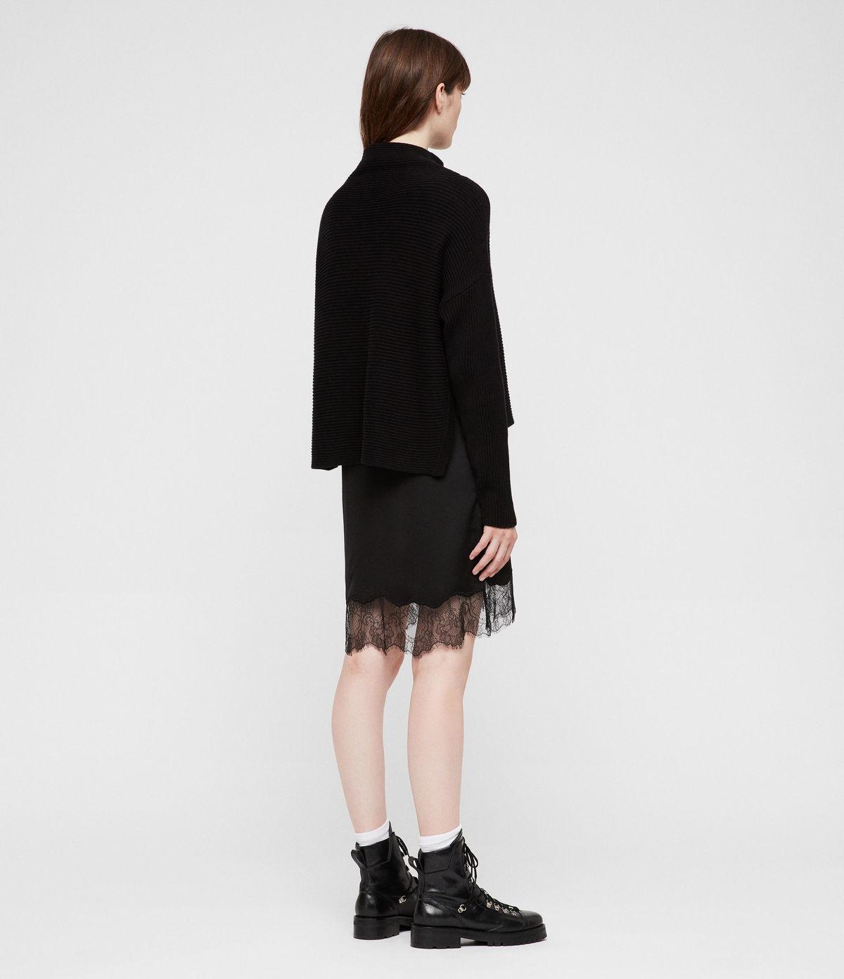 all saints eloise funnel neck dress