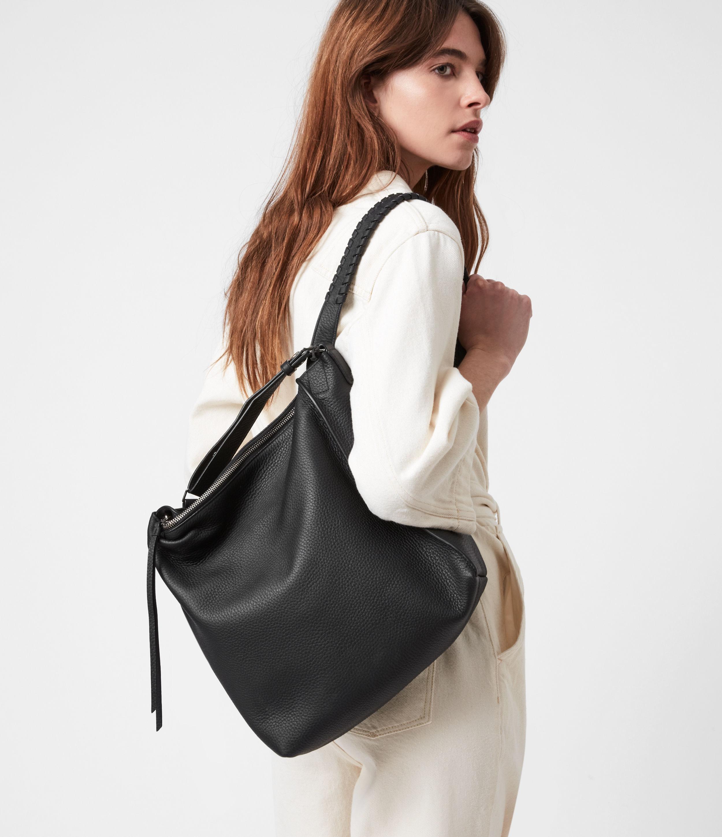 AllSaints Women's Kita Small Leather Backpack in Black | Lyst