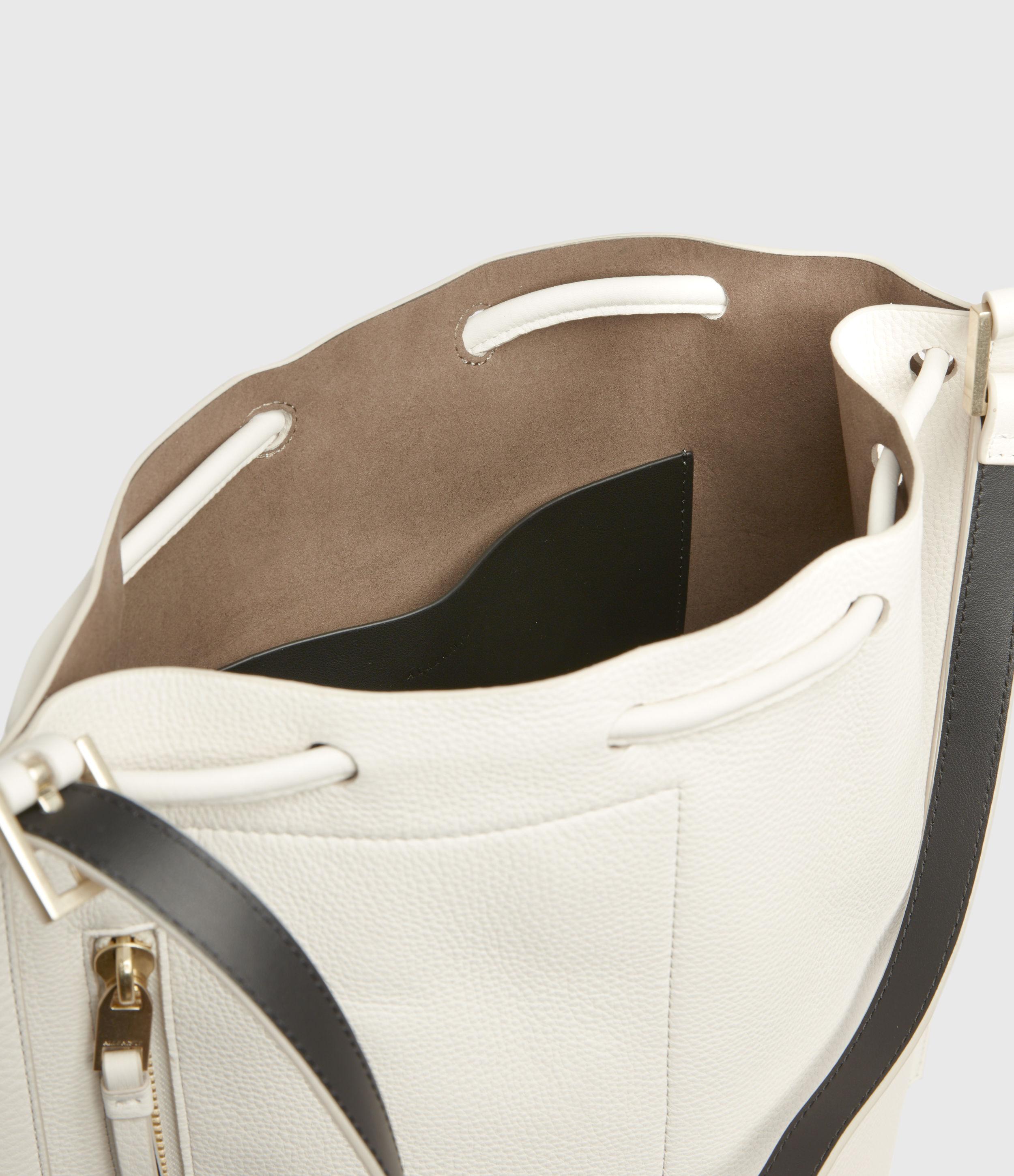 AllSaints Alpha Leather Backpack in White Lyst