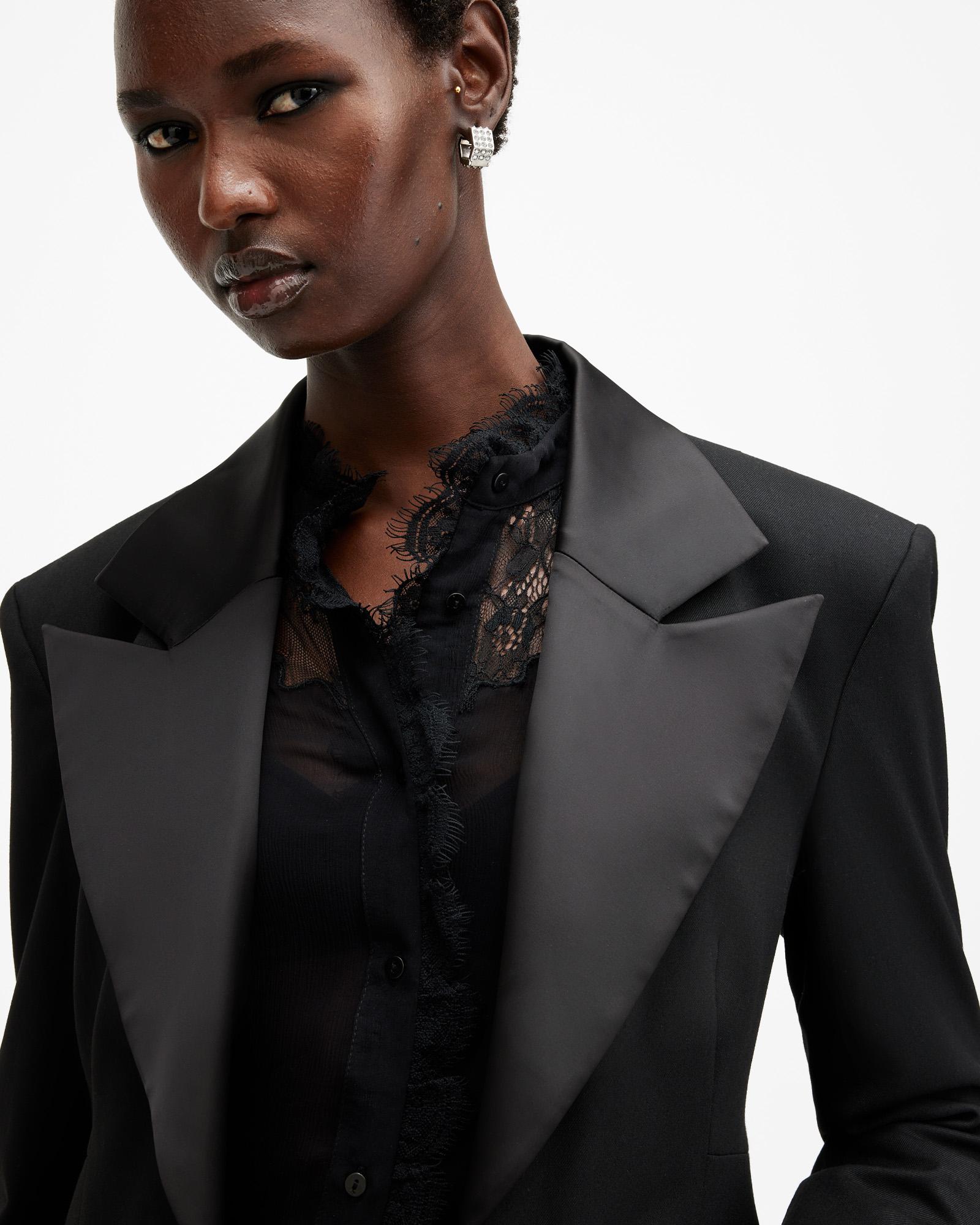 All saints black blazer deals