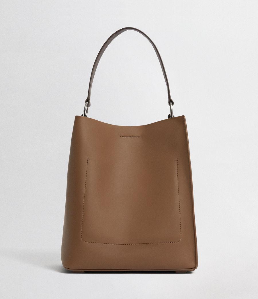 AllSaints Voltaire Small North South Tote Bag in Brown | Lyst