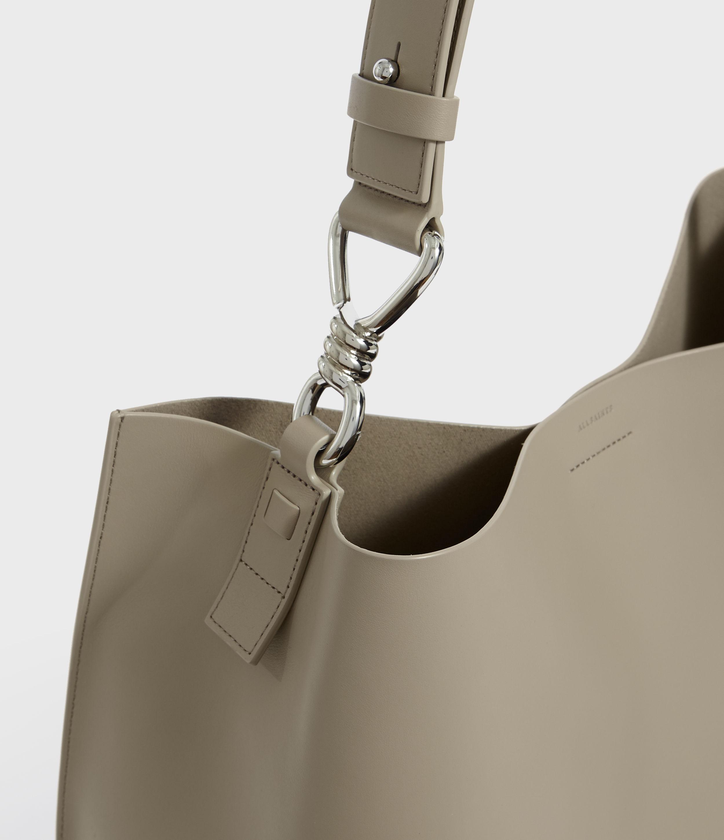 AllSaints Women s Must have Captain Leather North South Tote Bag Brown Lyst