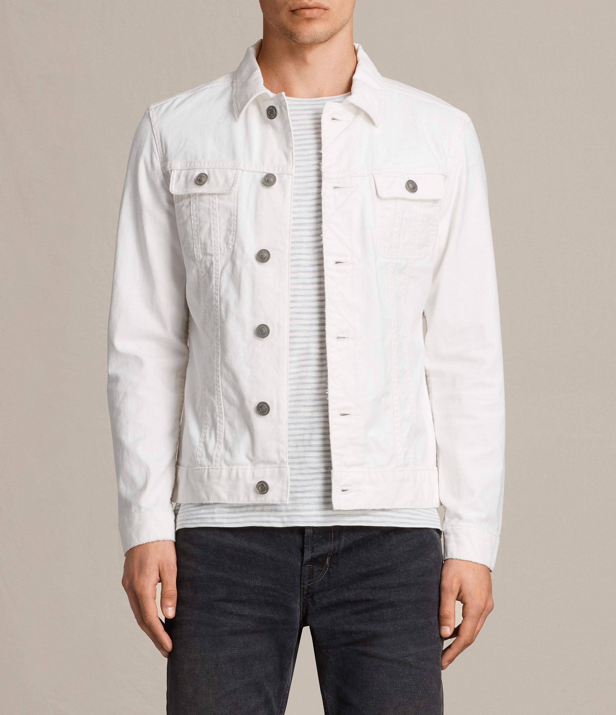 all saints white denim jacket