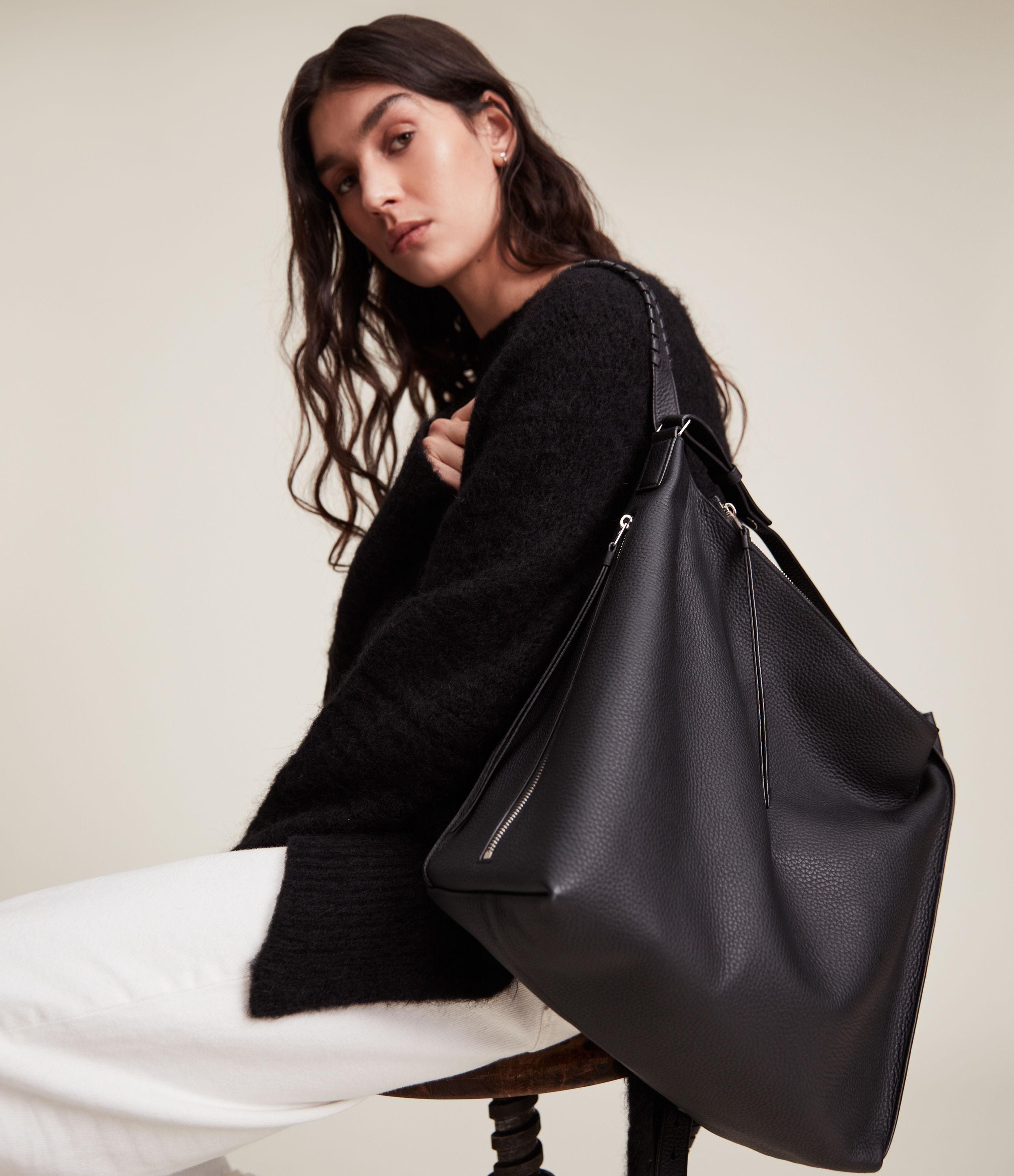 AllSaints Women's Kita Small Leather Backpack in Black | Lyst