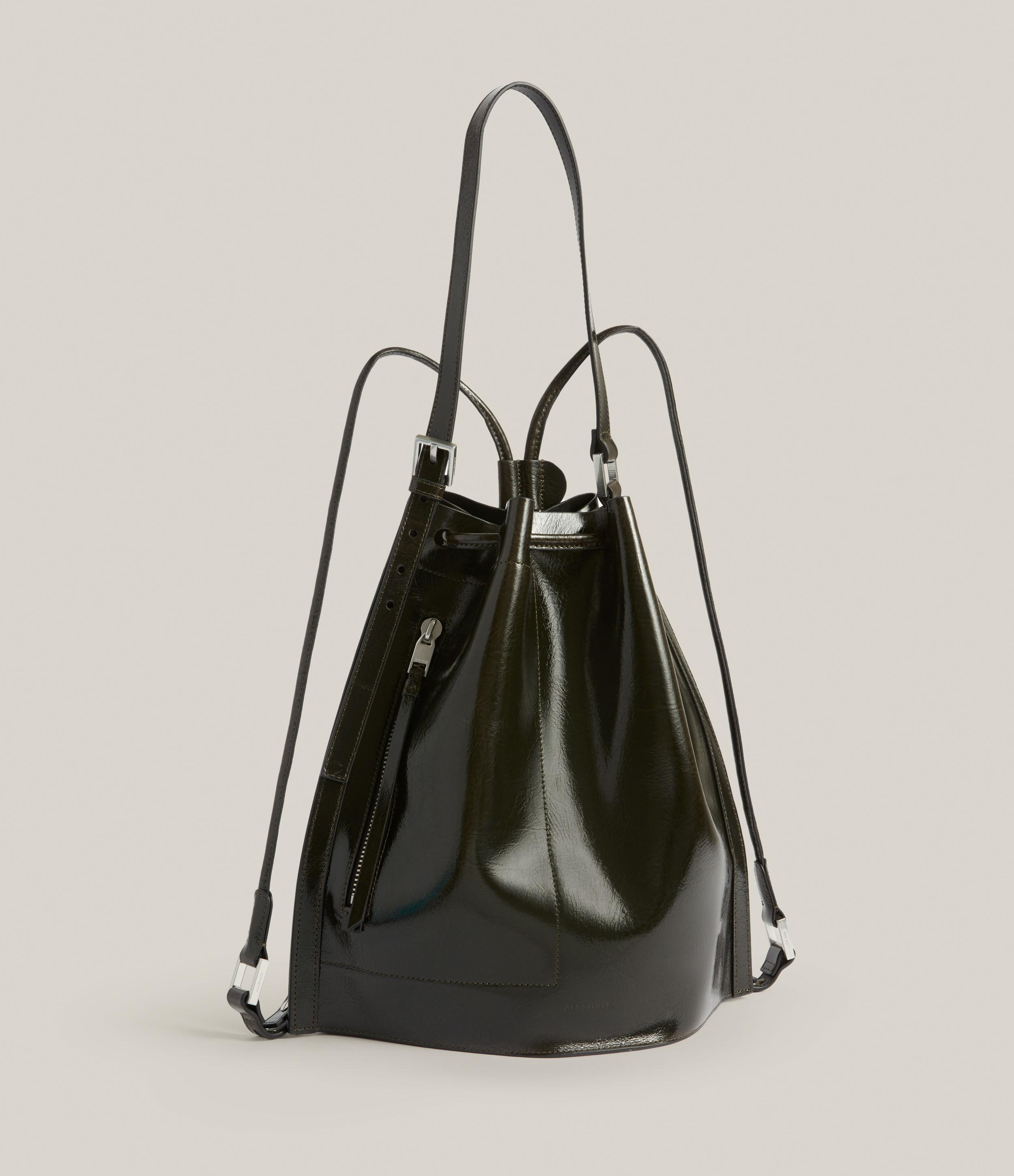 AllSaints Alpha Leather Backpack in Black Lyst