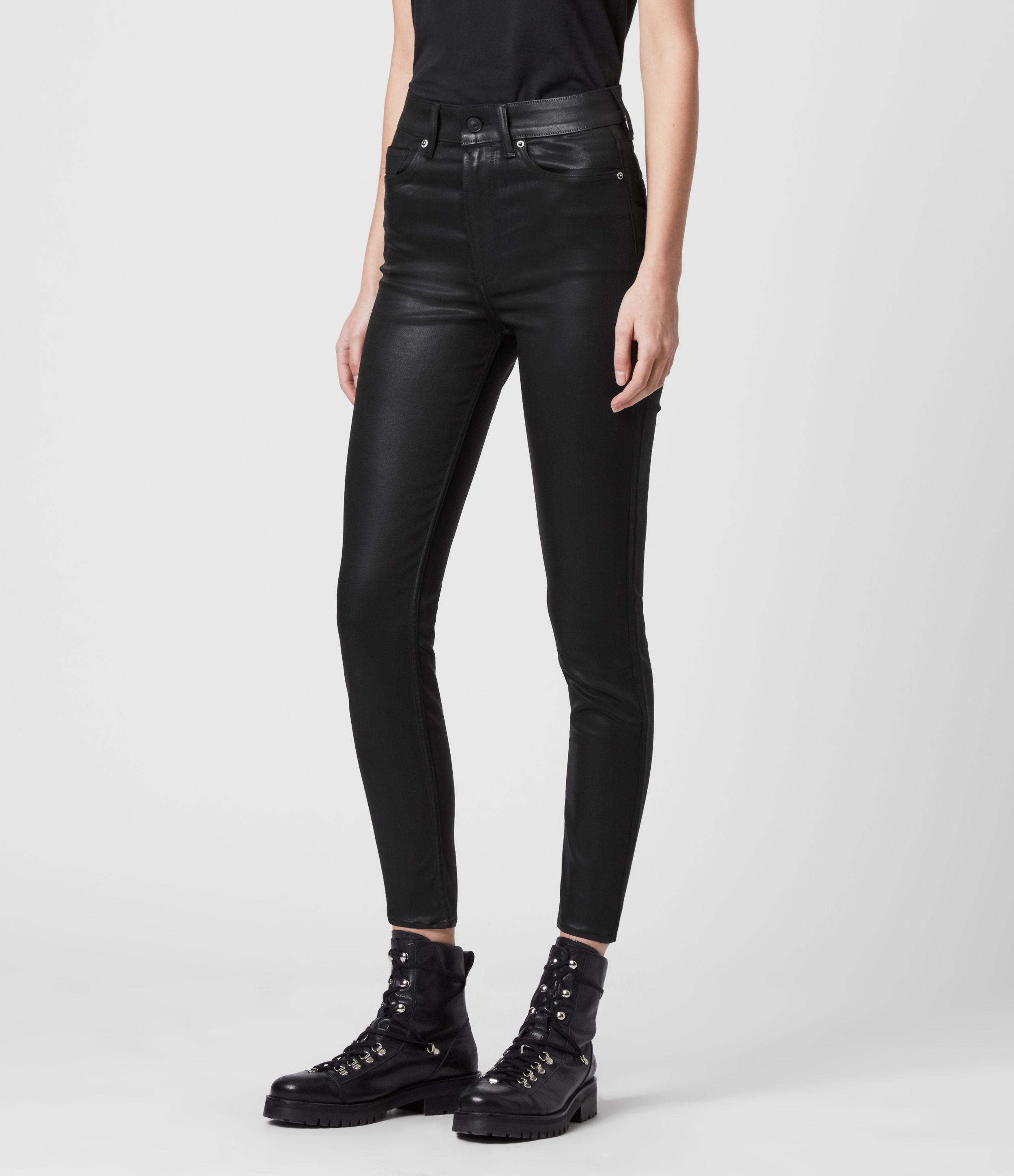 black super stretch skinny jeans
