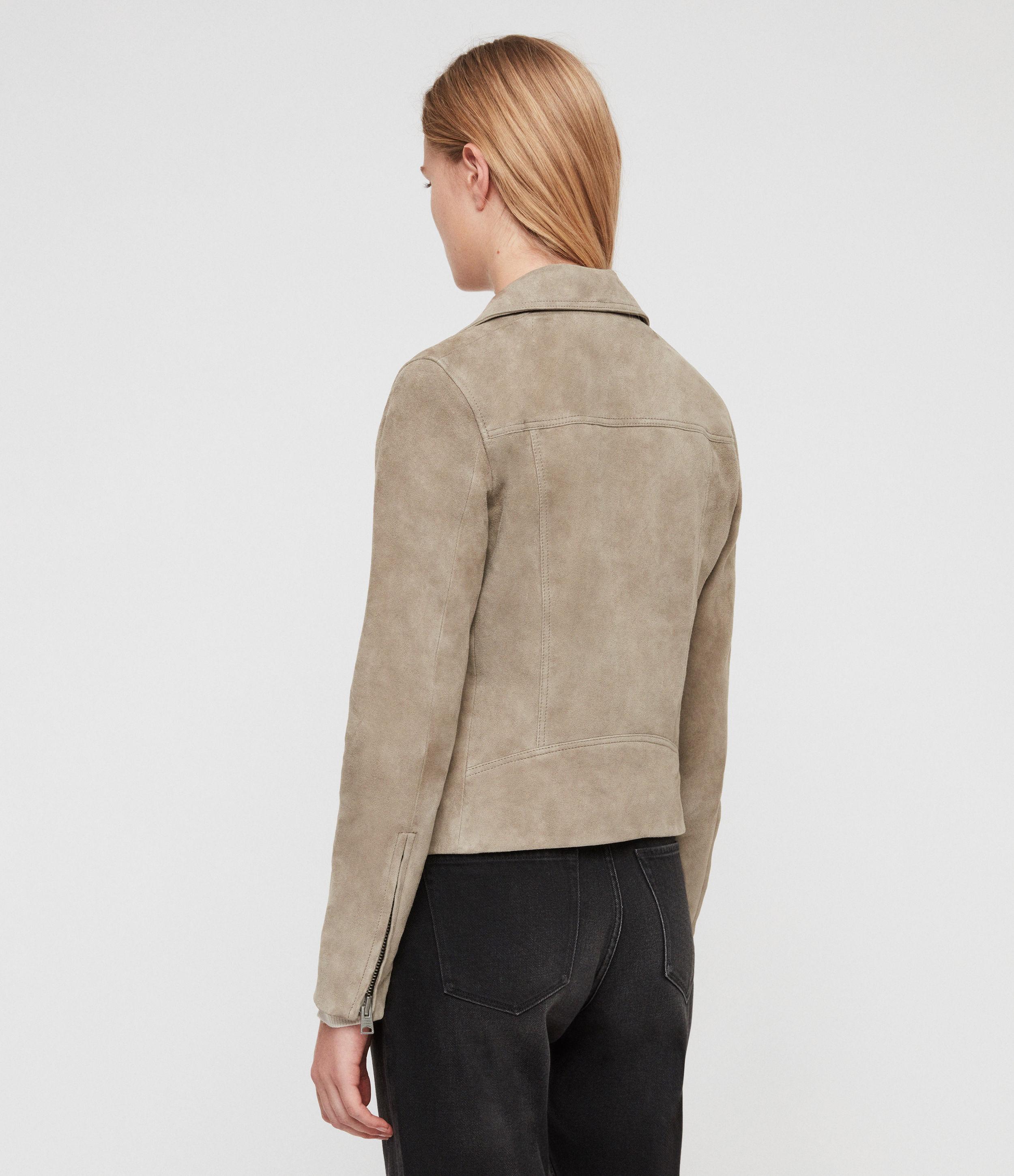 AllSaints Suede Dalby Biker Jacket - Lyst