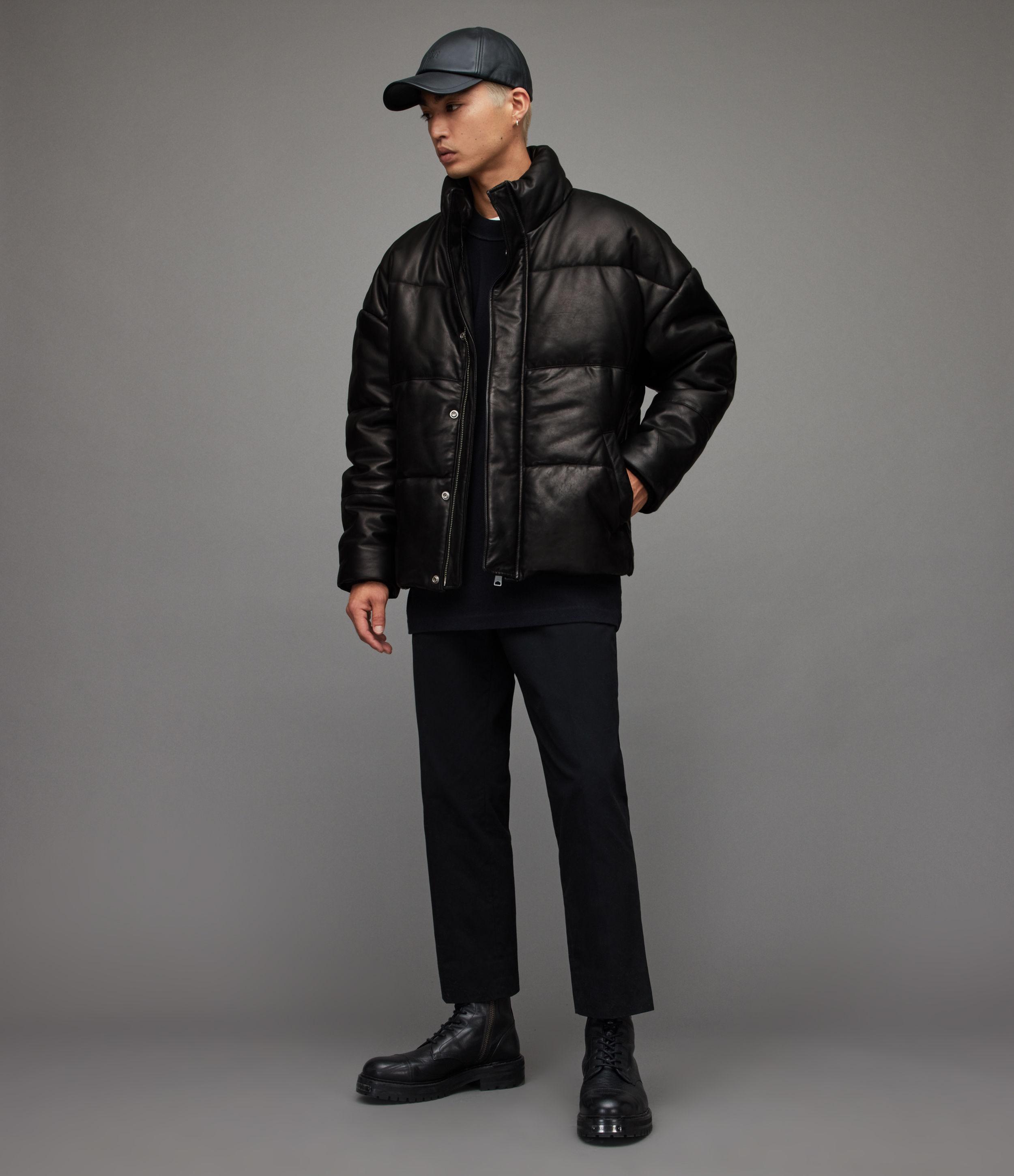 AllSaints Mercer Puffer Jacket in Black for Men Lyst