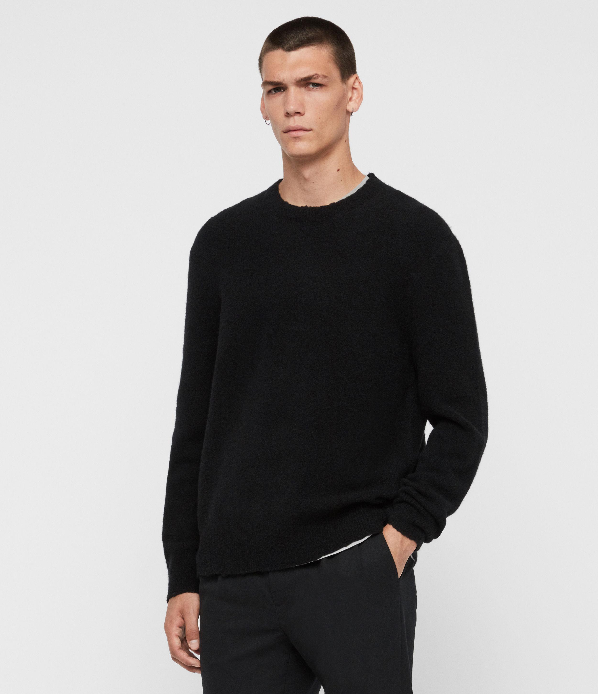 AllSaints Kez Crew Jumper in Black for 