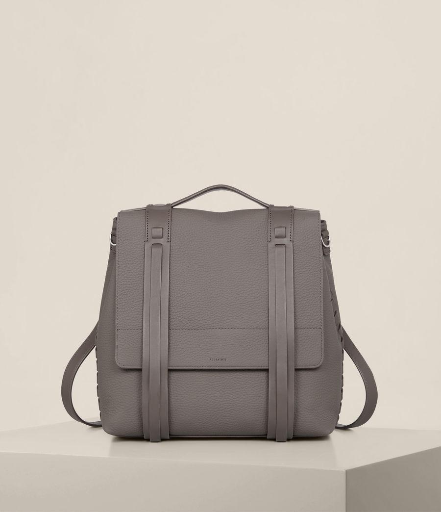 AllSaints Finlea Leather Backpack in Grey | Lyst Australia