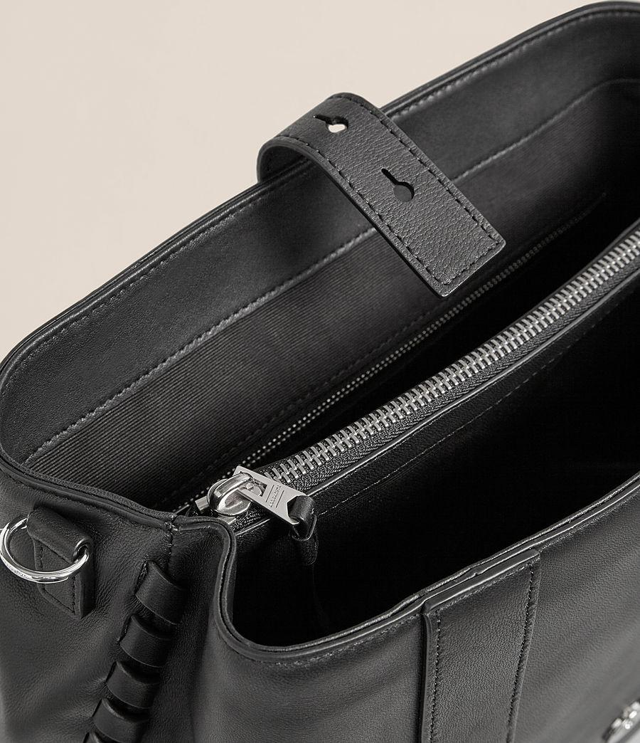 fin leather shoulder backpack