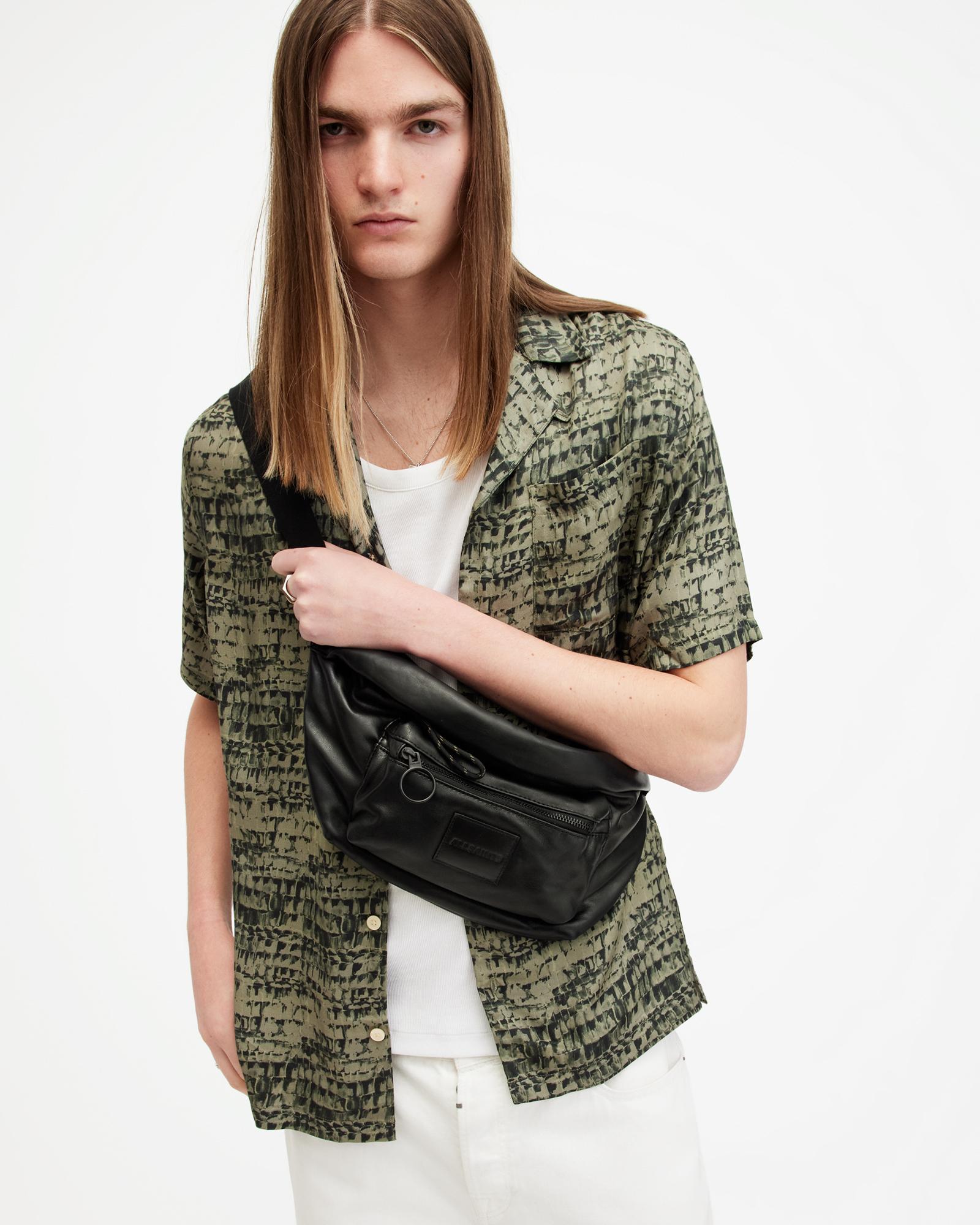 AllSaints Ronin Leather Bum Bag in Grey for Men Lyst UK