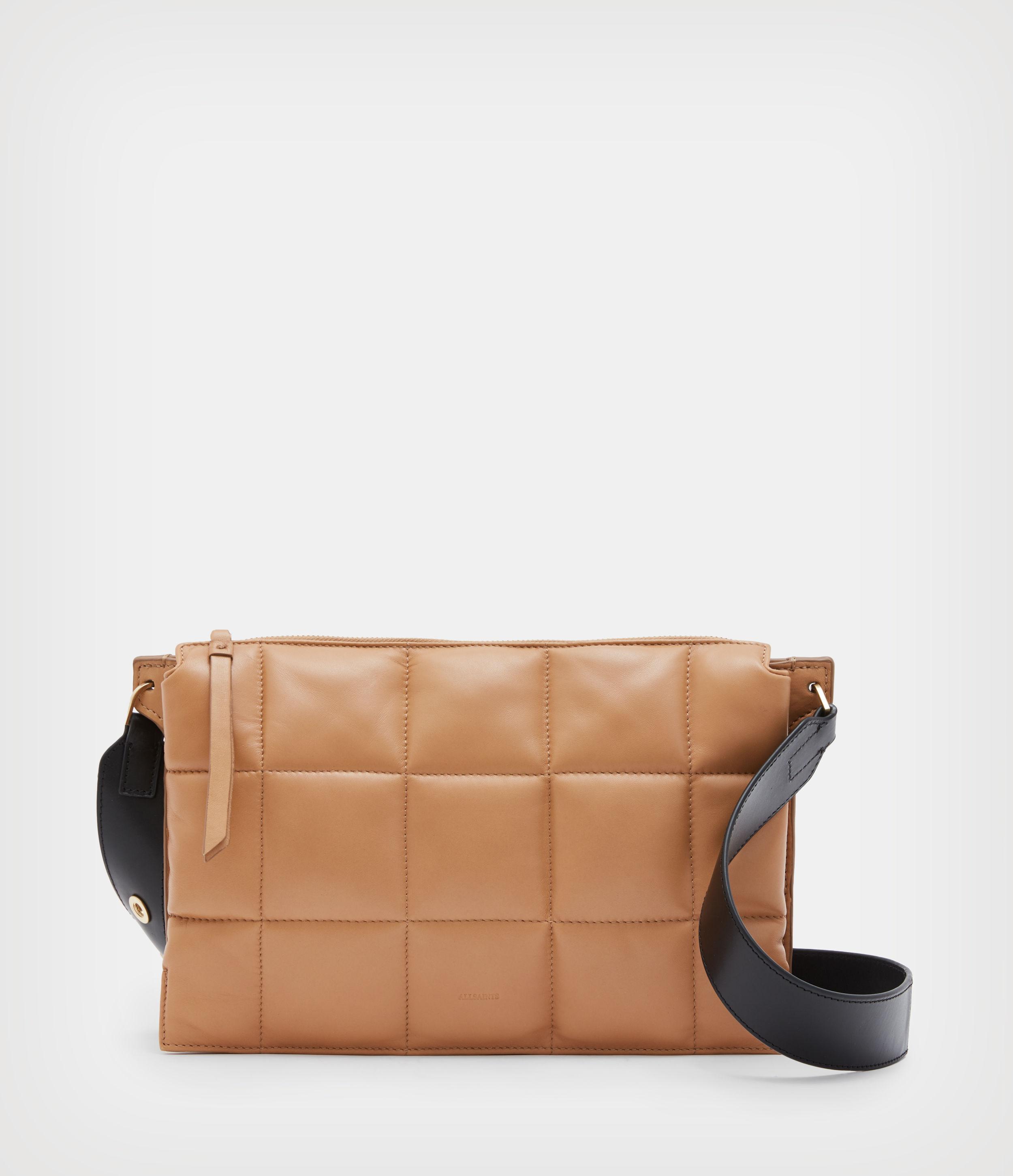 AllSaints Women's Sheringham Leather Quilted Shoulder Bag in Brown | Lyst