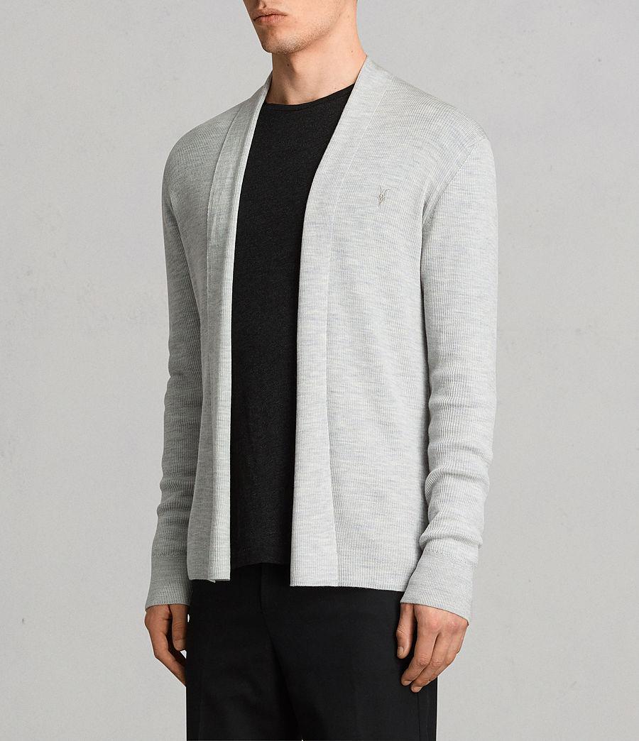 AllSaints Mode Merino Open Cardigan Usa Usa in Gray for Men - Lyst