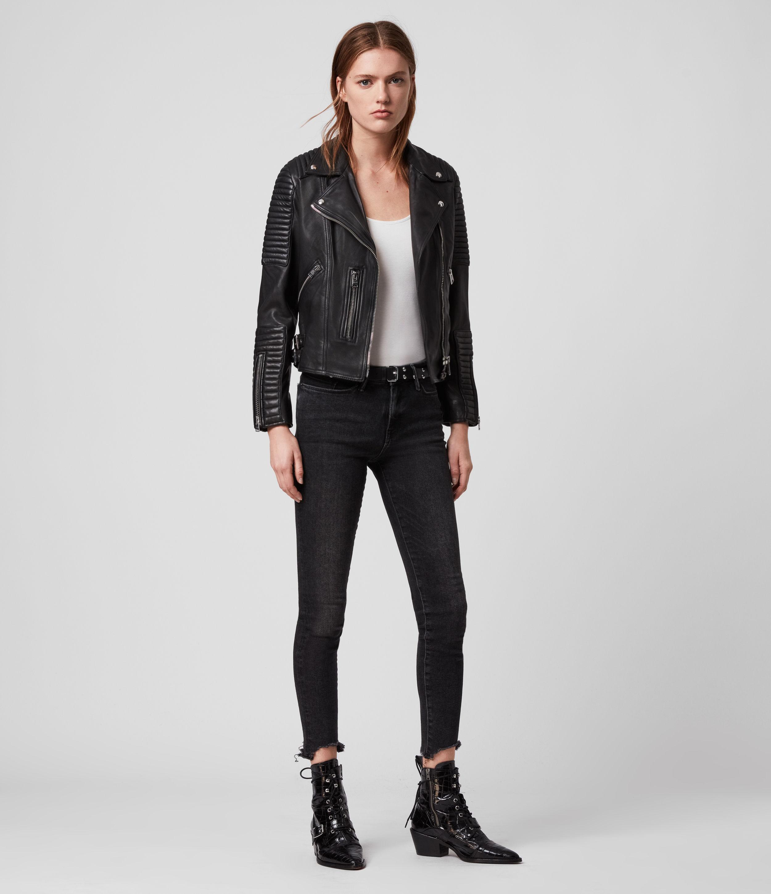 Allsaints estella leather jacket hot sale