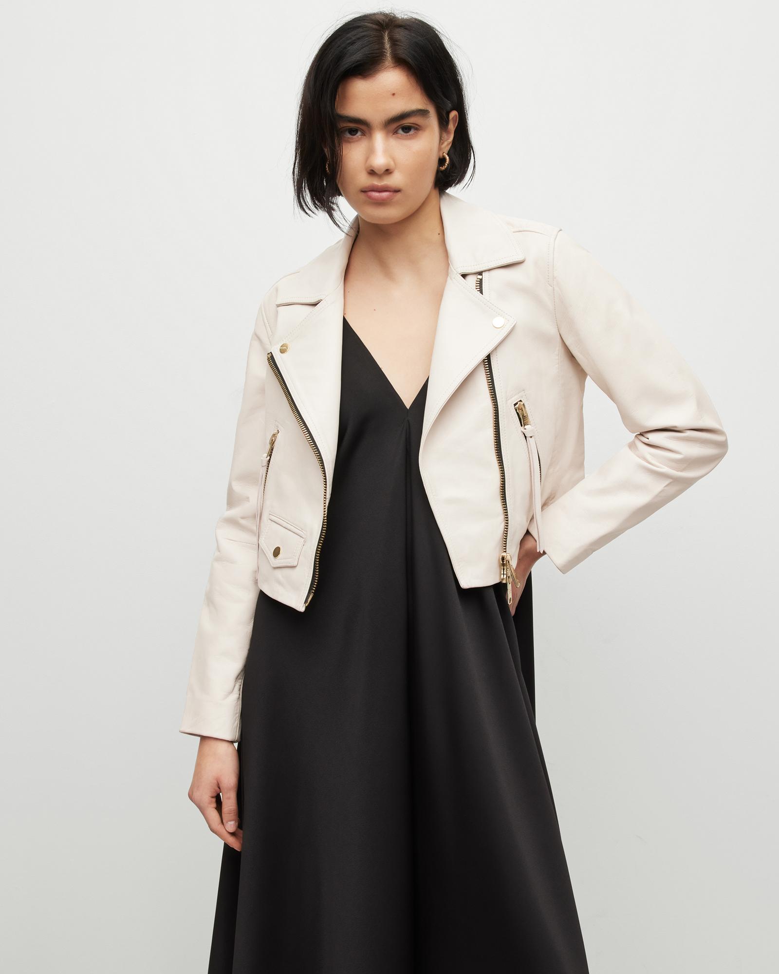 Cream Allsaints Hawley KAREN MILLEN Italian Shearling Aviator