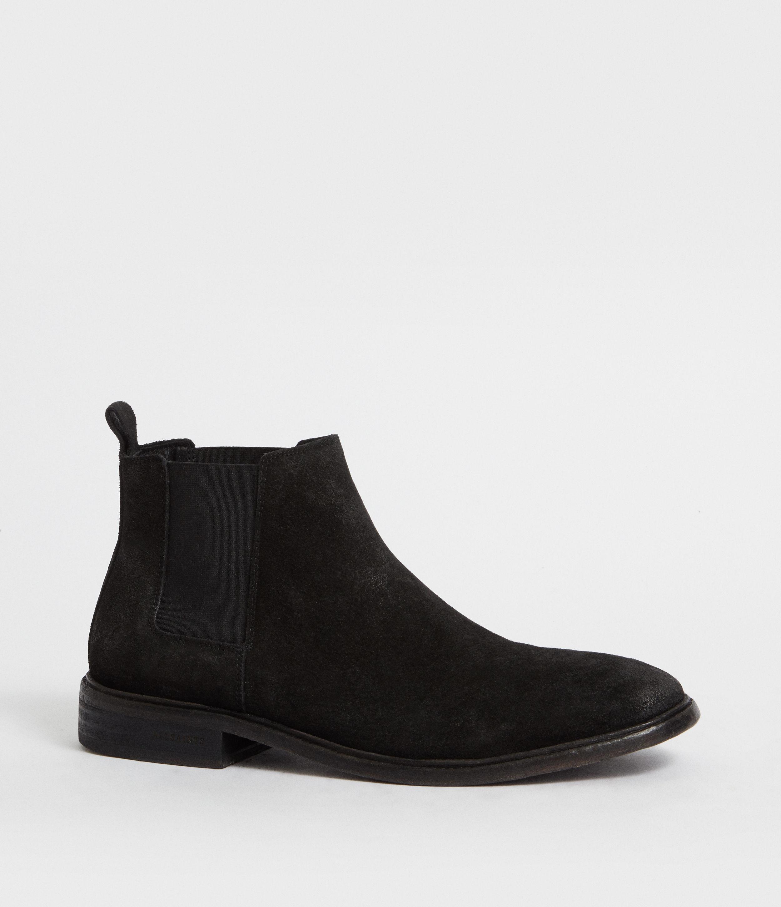 AllSaints Suede Rook Chelsea Boot in Washed Black (Black) for Men - Lyst