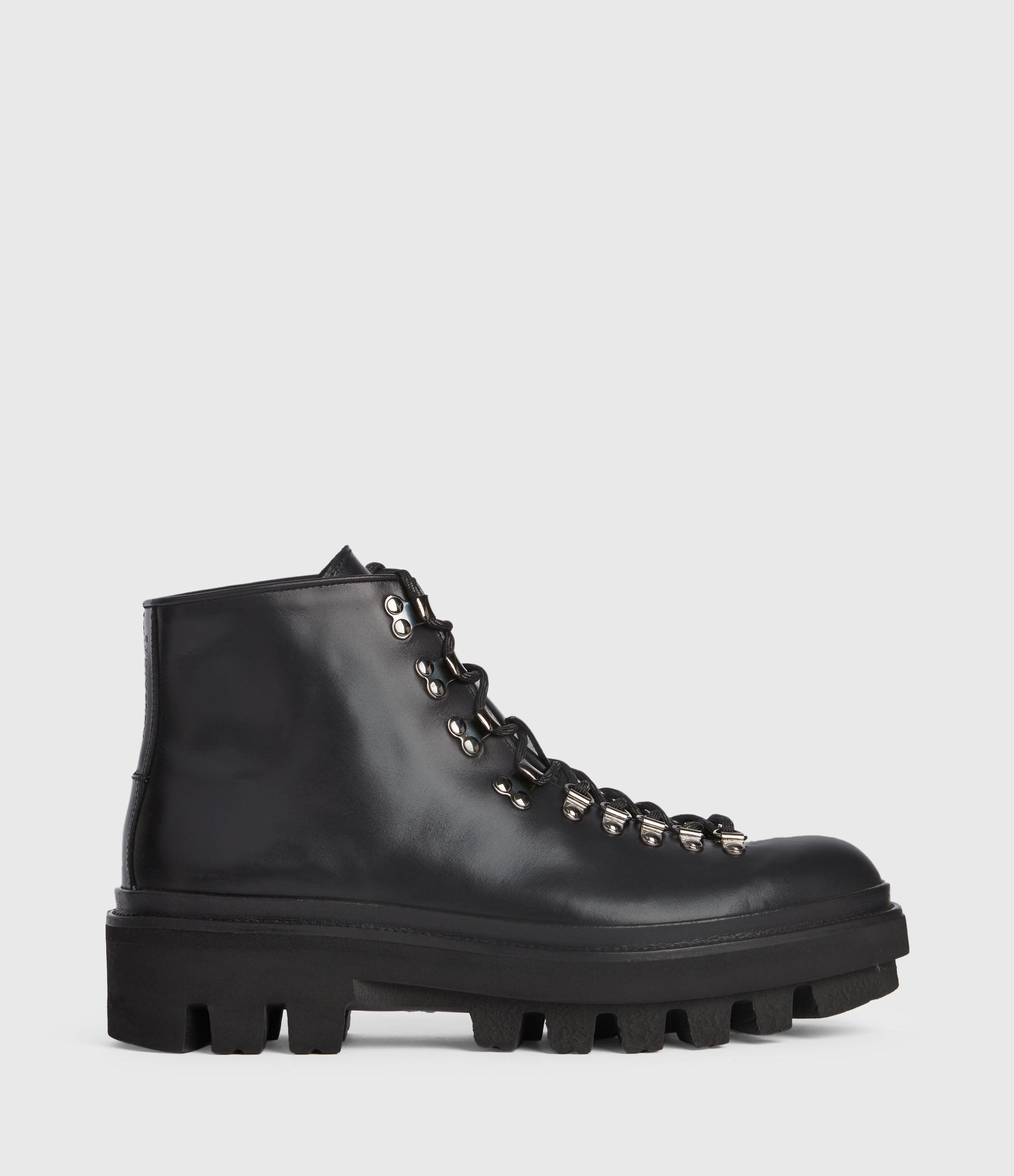 AllSaints Men's Isaac Leather Boots in Black for Men | Lyst