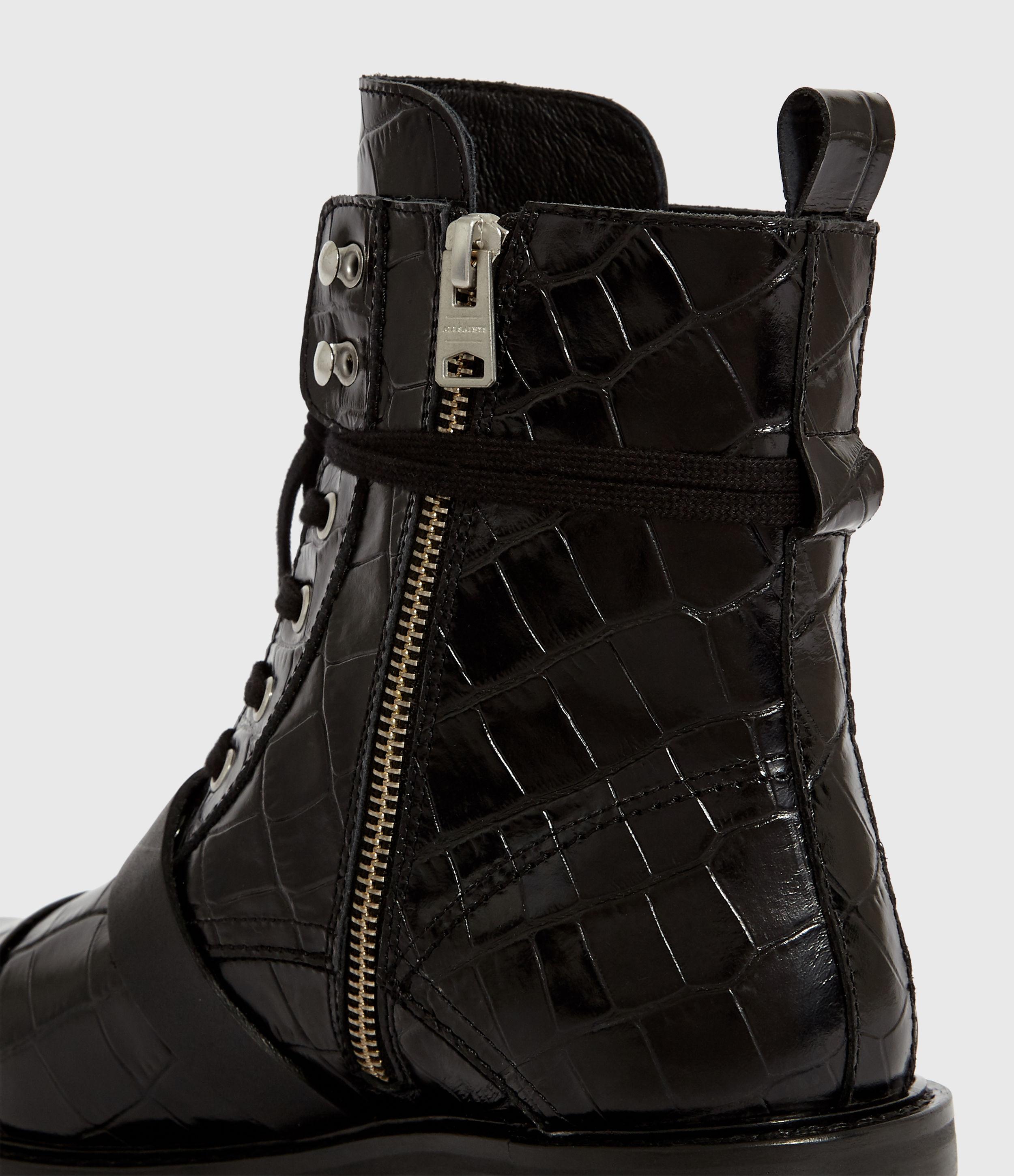 AllSaints Leather Crocodile Print 