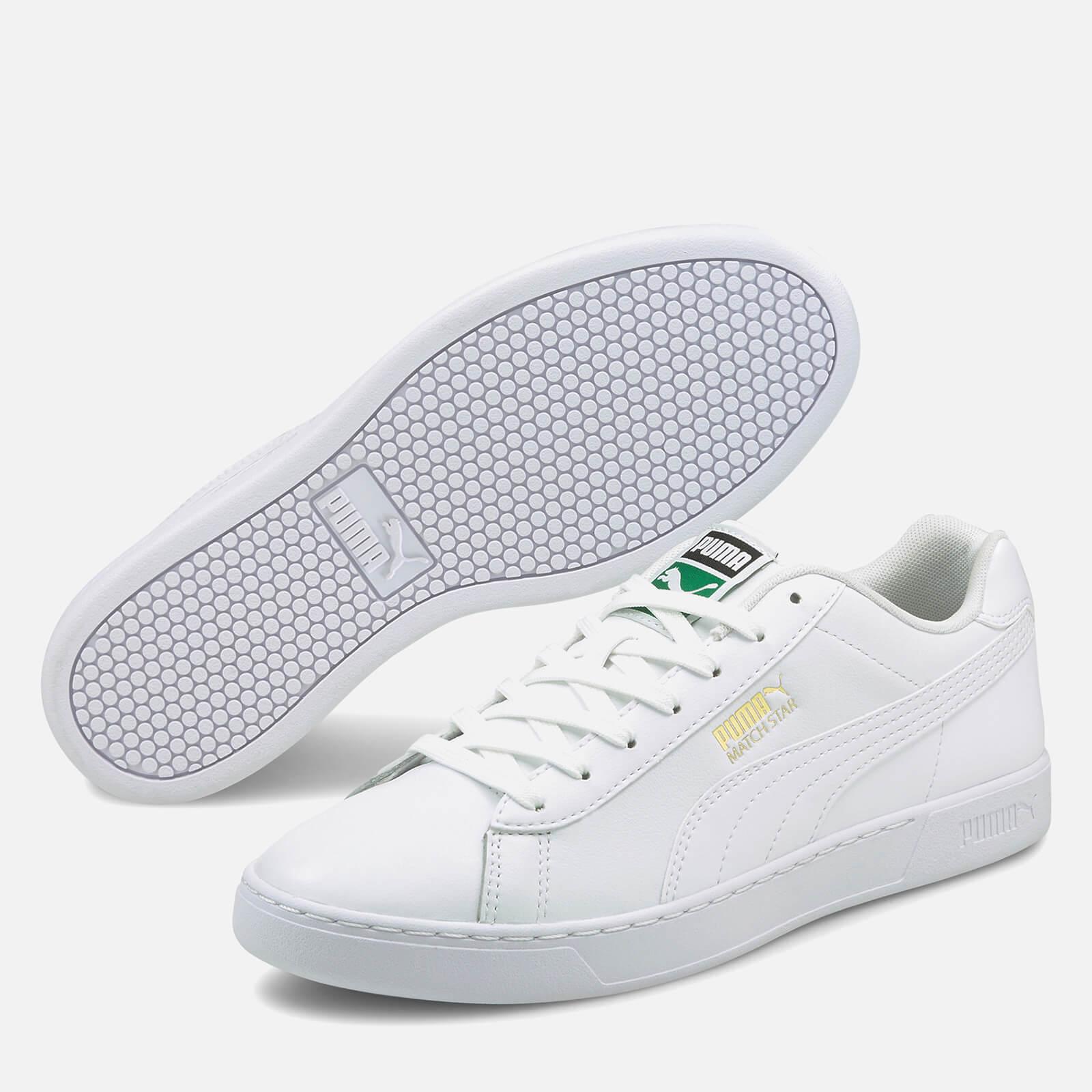 PUMA Leather Court Break Clean Trainers in White for Men | Lyst