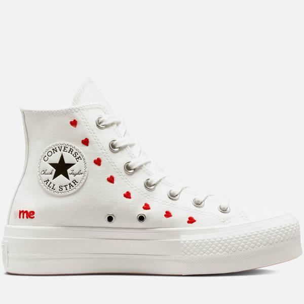 Converse Chuck Taylor All Star Crafted With Love Lift Hi-top Trainers in  White | Lyst Canada