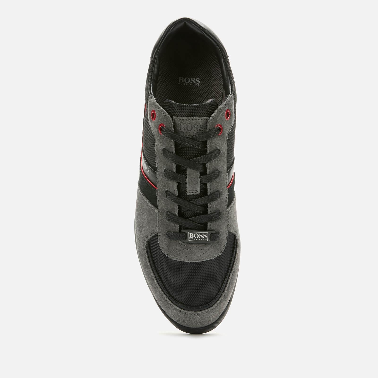boss glaze nylon suede trainers
