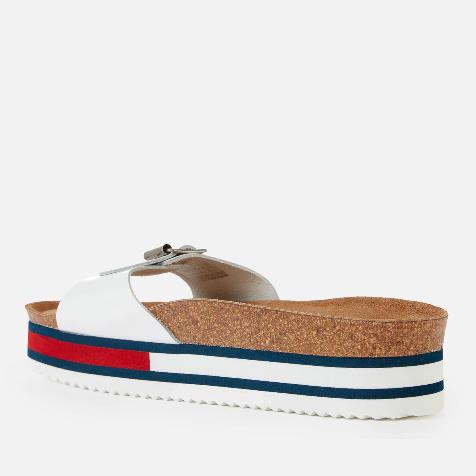 Tommy Hilfiger Flag Outsole Mule Sandals in White | Lyst