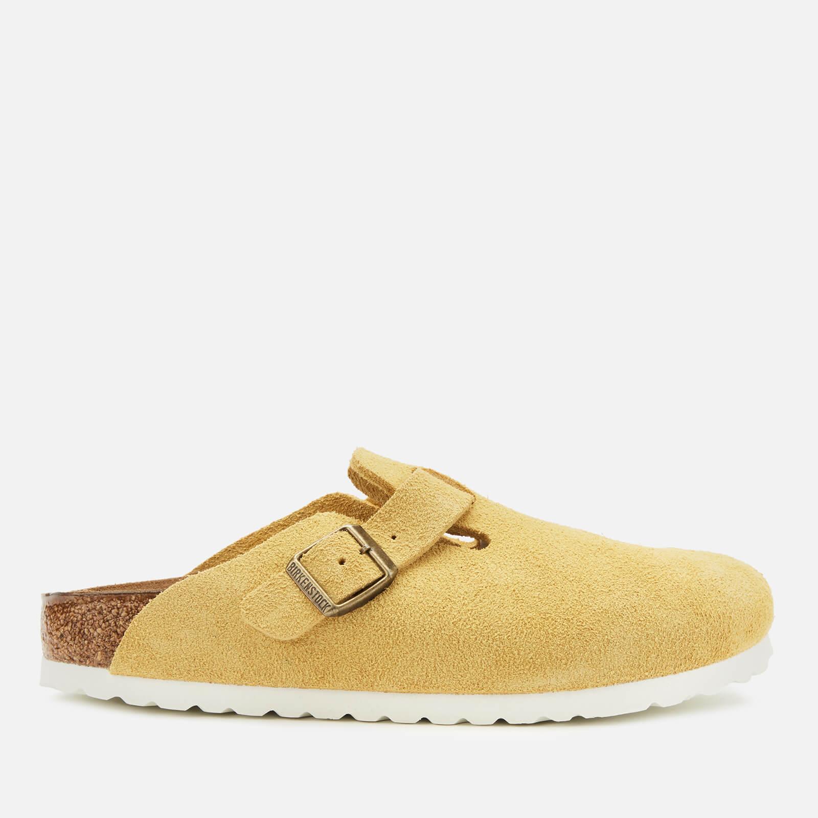 Birkenstock Boston Suede Mules in Yellow | Lyst