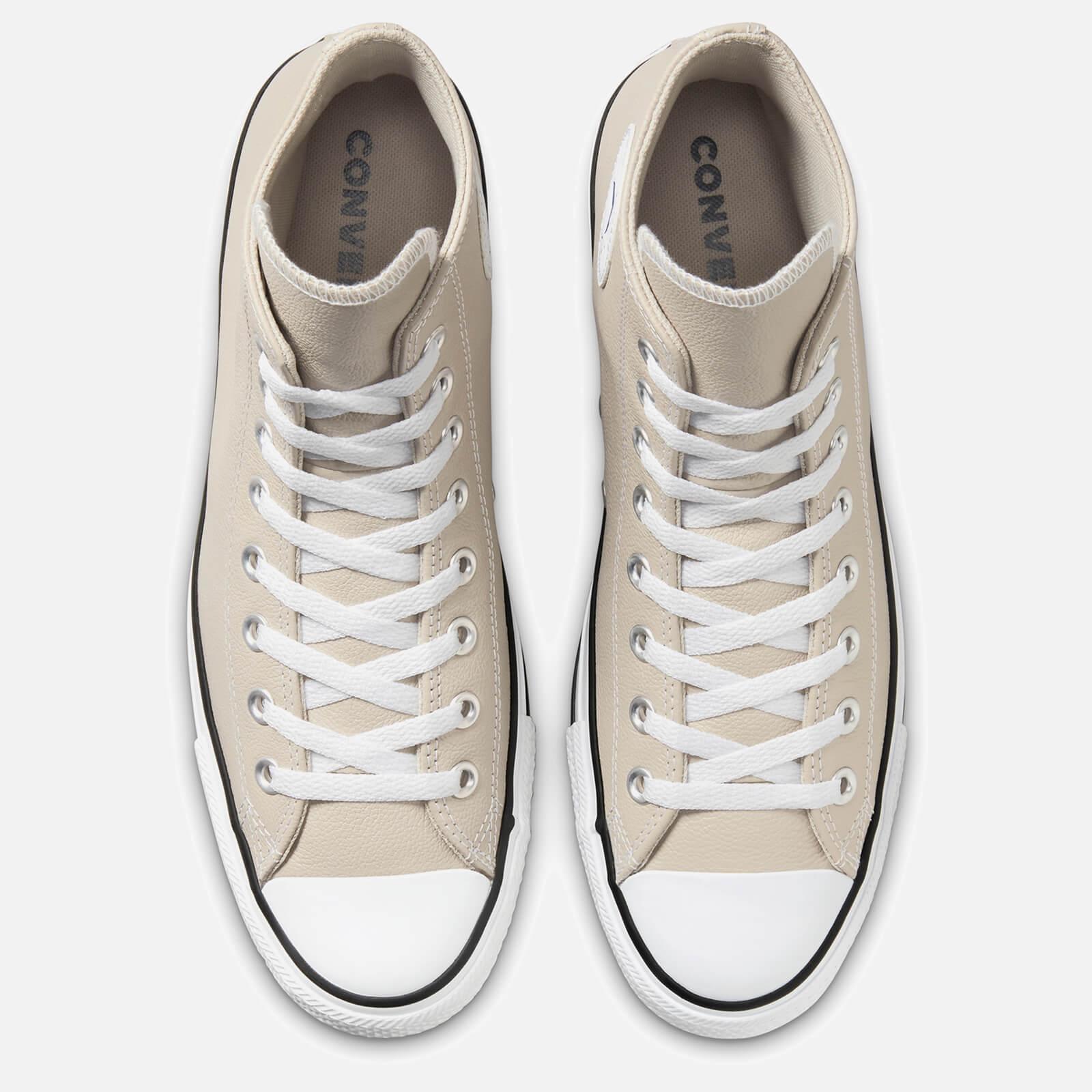 leather converse beige
