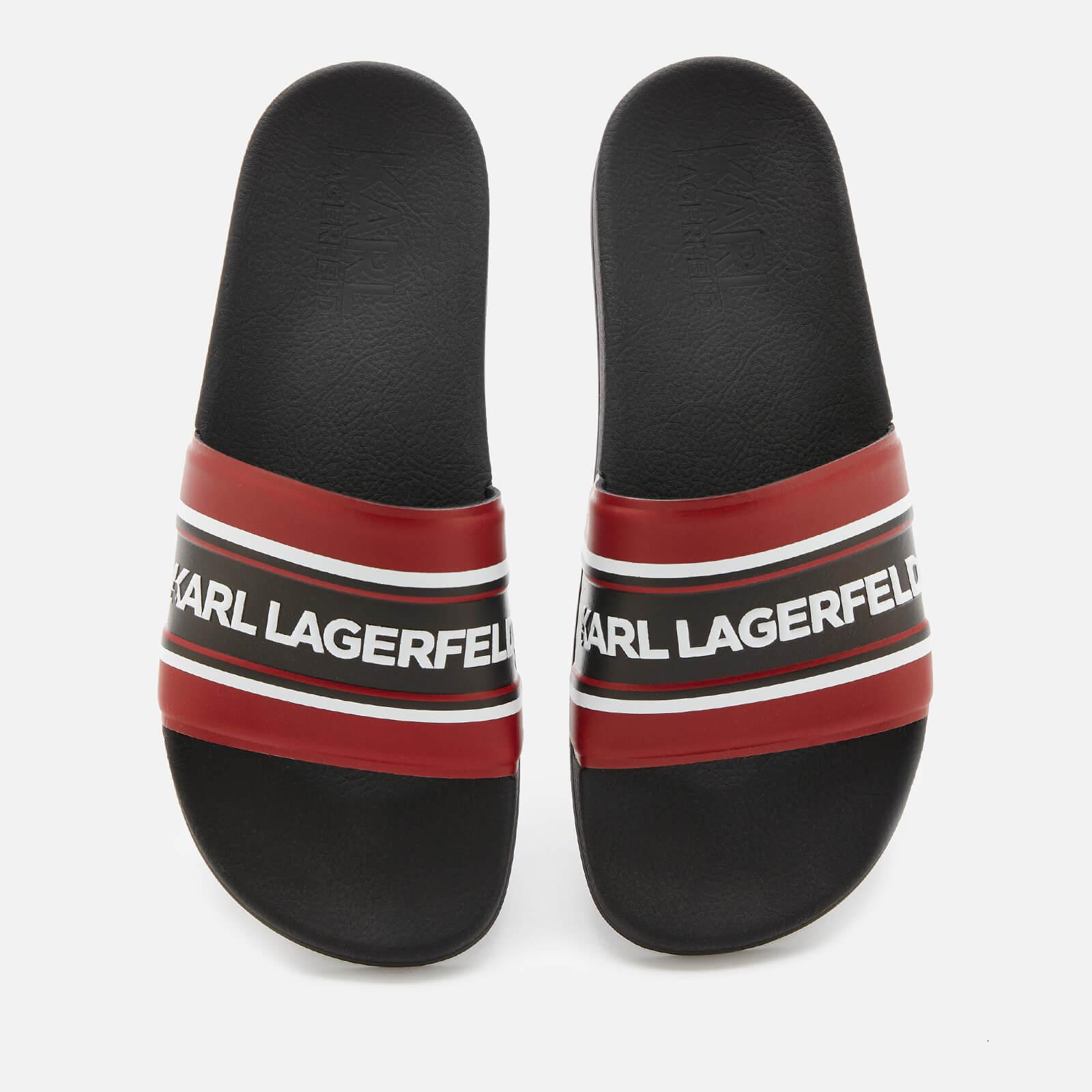 Karl Lagerfeld Kondo Contrast Slide Sandals in Black/Red (Red) for Men ...