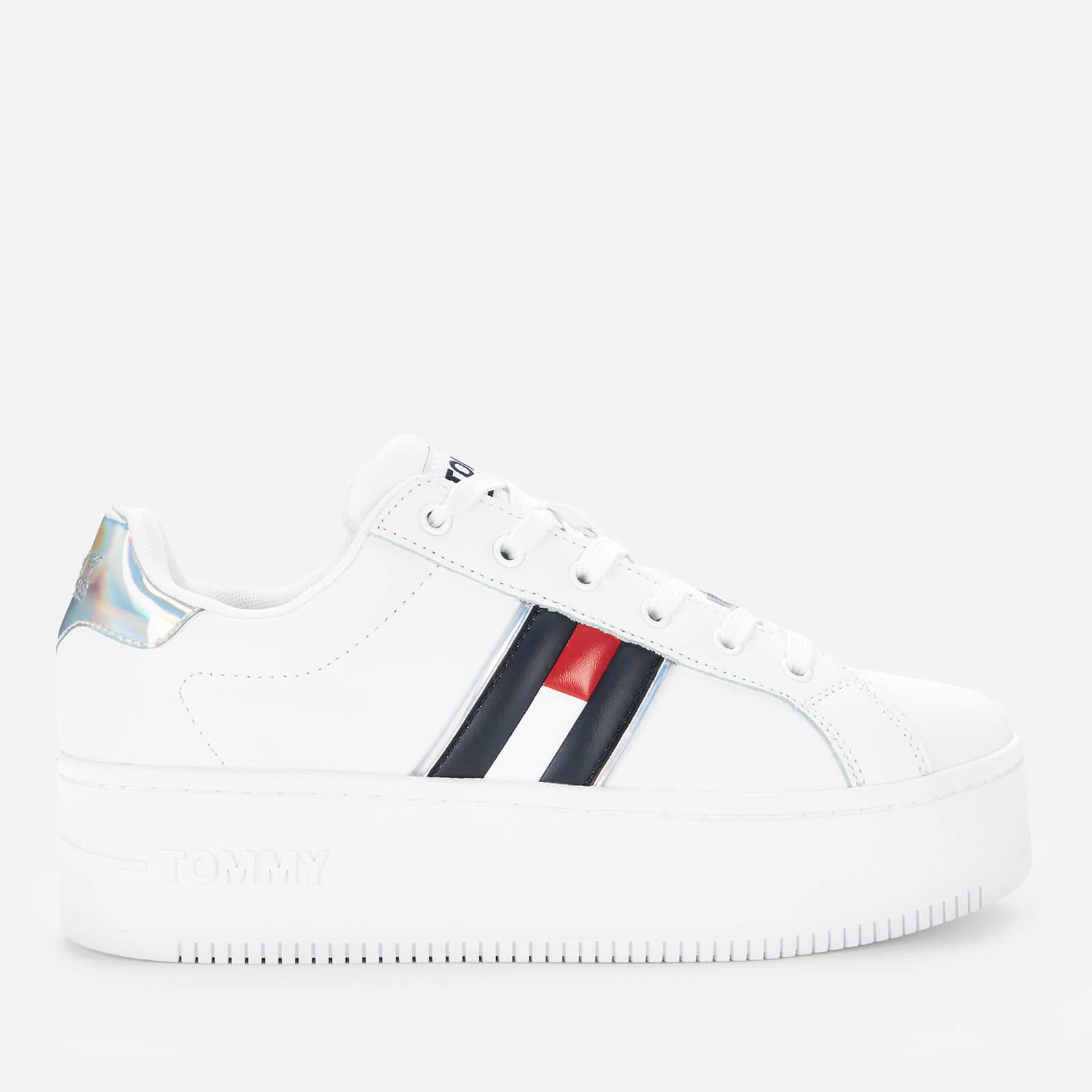 tommy hilfiger iridescent flatform trainers