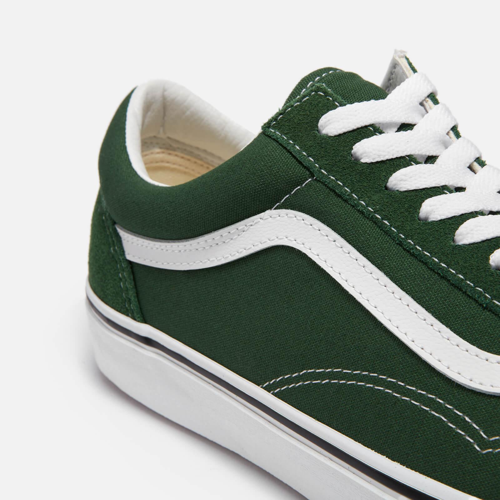 Vans Old Skool Low Top Canvas And Suede Trainers in Green for Men | Lyst