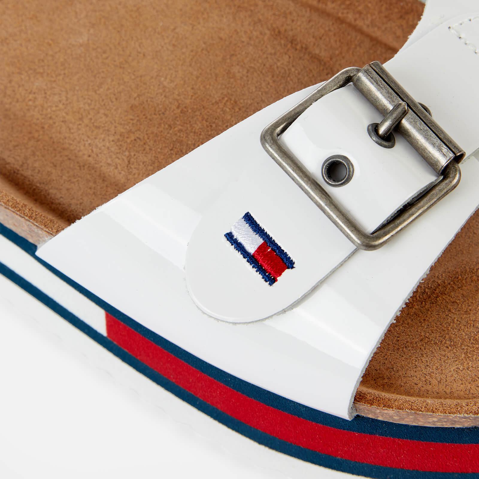 Tommy Hilfiger Flag Outsole Mule Sandals in White | Lyst