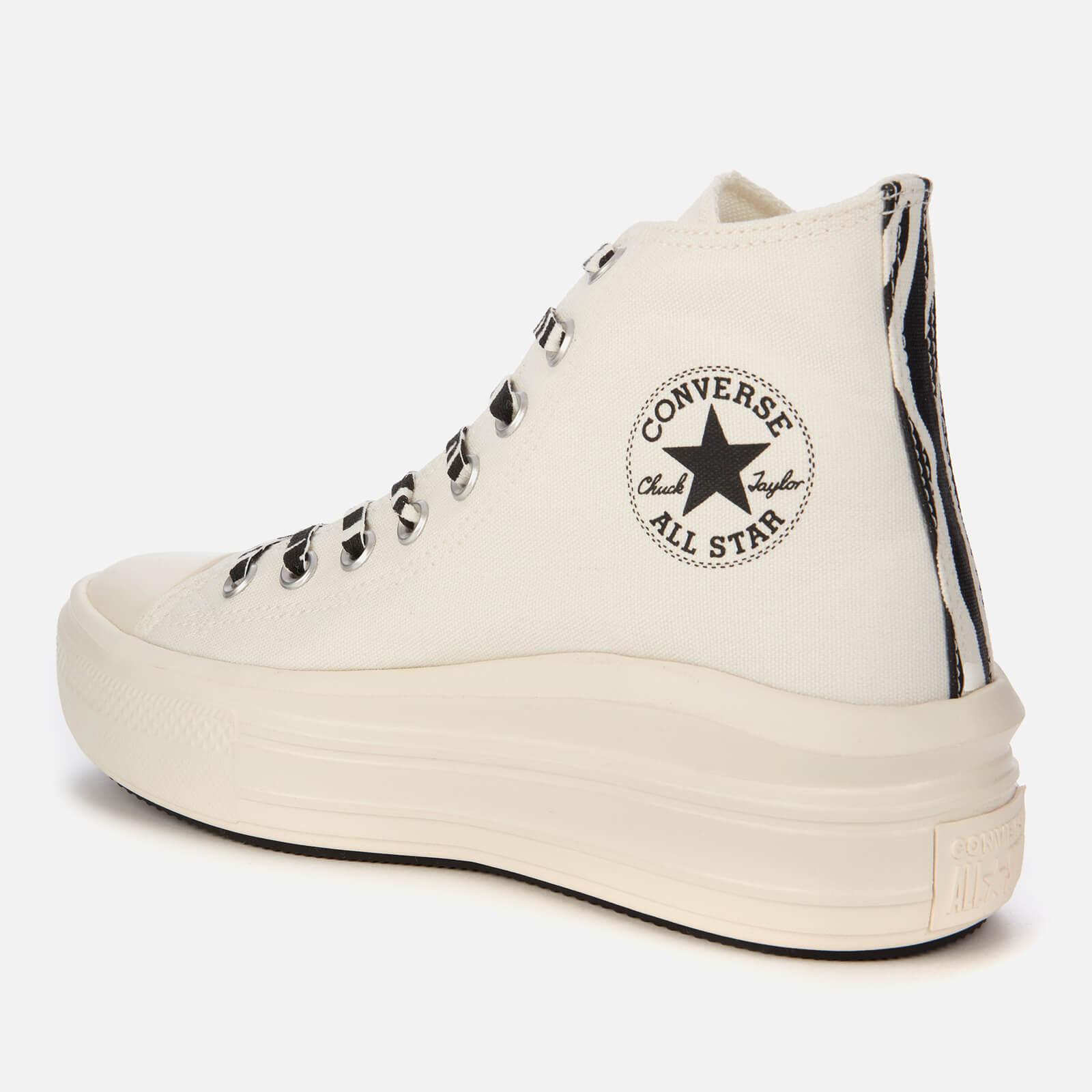 Converse Chuck Taylor Move Archive Print Platform Hi-top Trainers in White  | Lyst